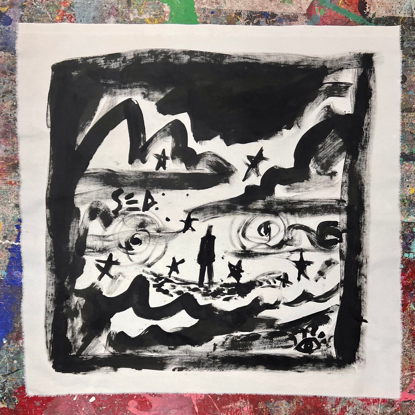 Black & White Seascape Sketch / June 2025