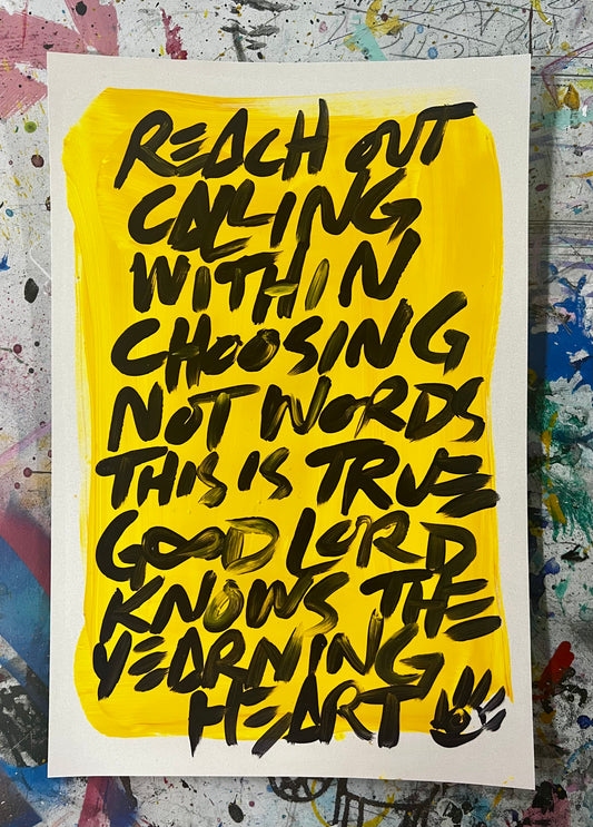 The Yearning Heart / Black & Yellow /Archival Paper Mantra / BOGO Originals / January 2026