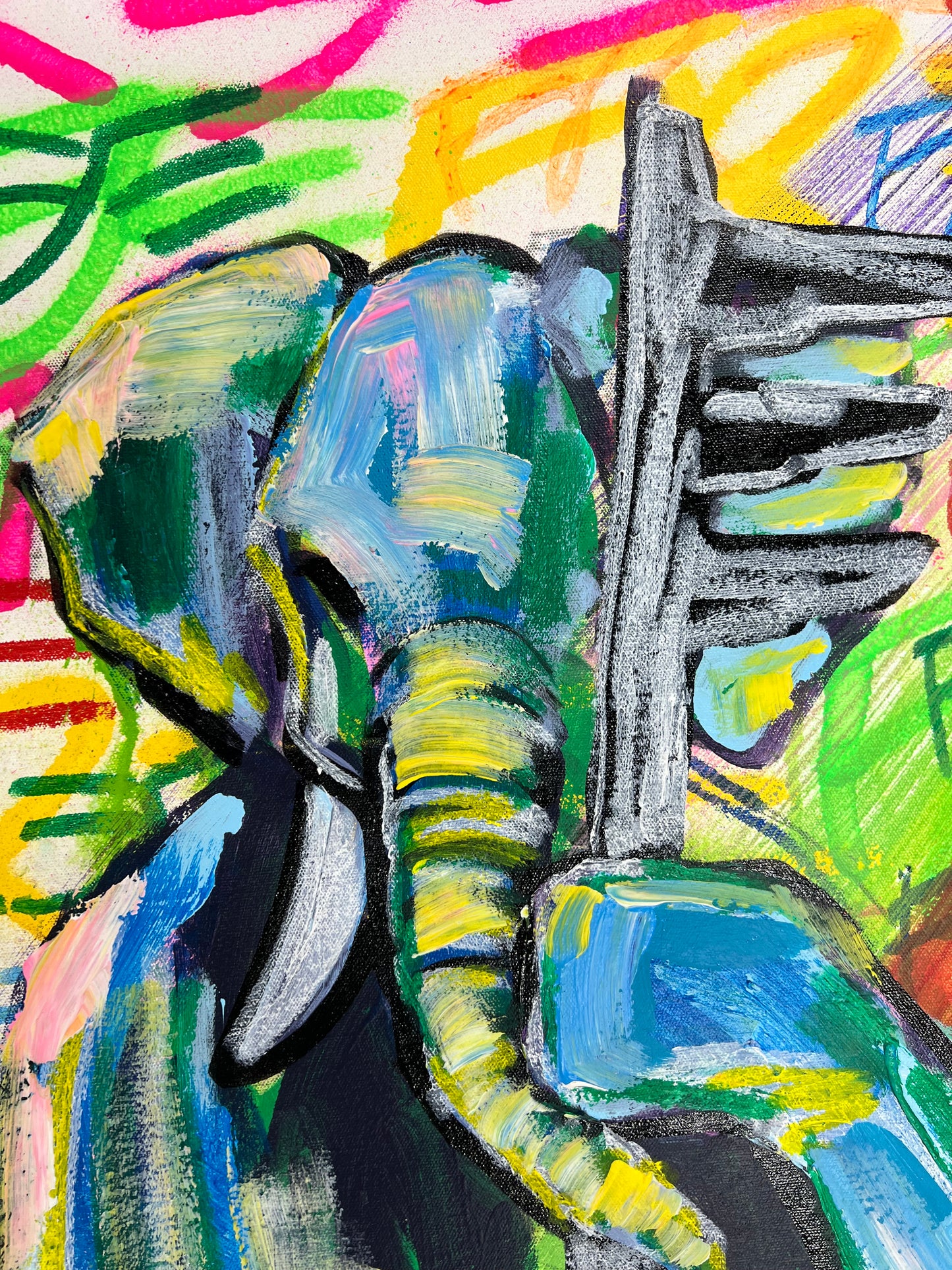 Ease Not Try / Graffiti Elephant Figure / Winter 2024