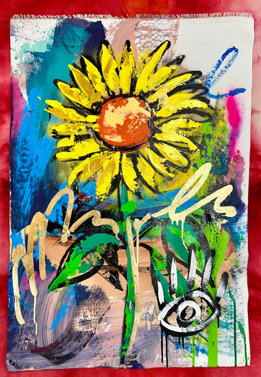 Life is Good / Abstract Sunflower Portrait 5 / February 2024