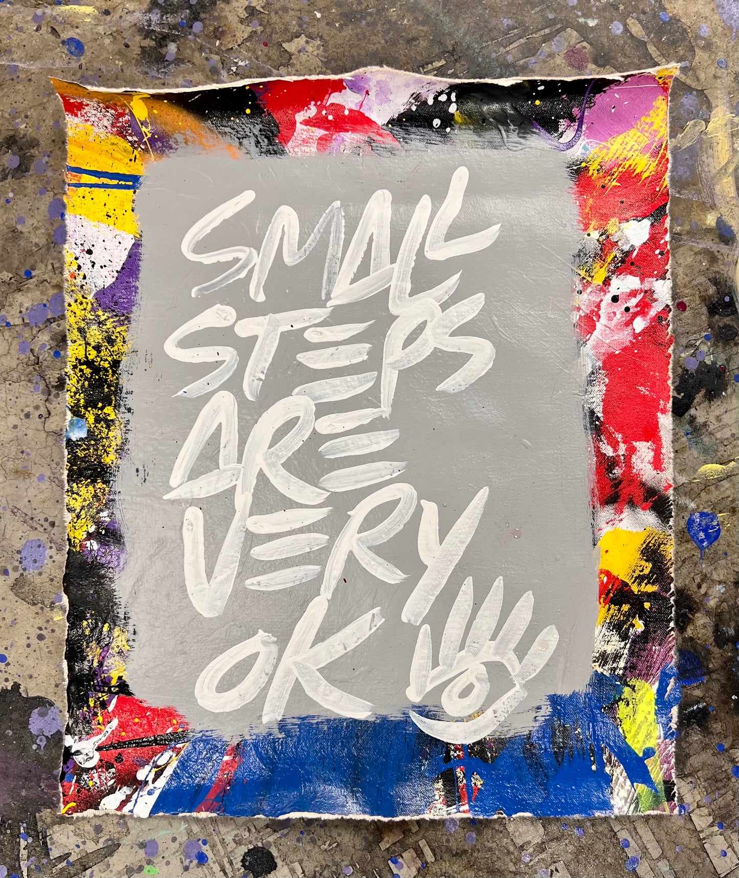 Small Steps / Red, Yellow, & Grey / Abstract Mantra / June 2026