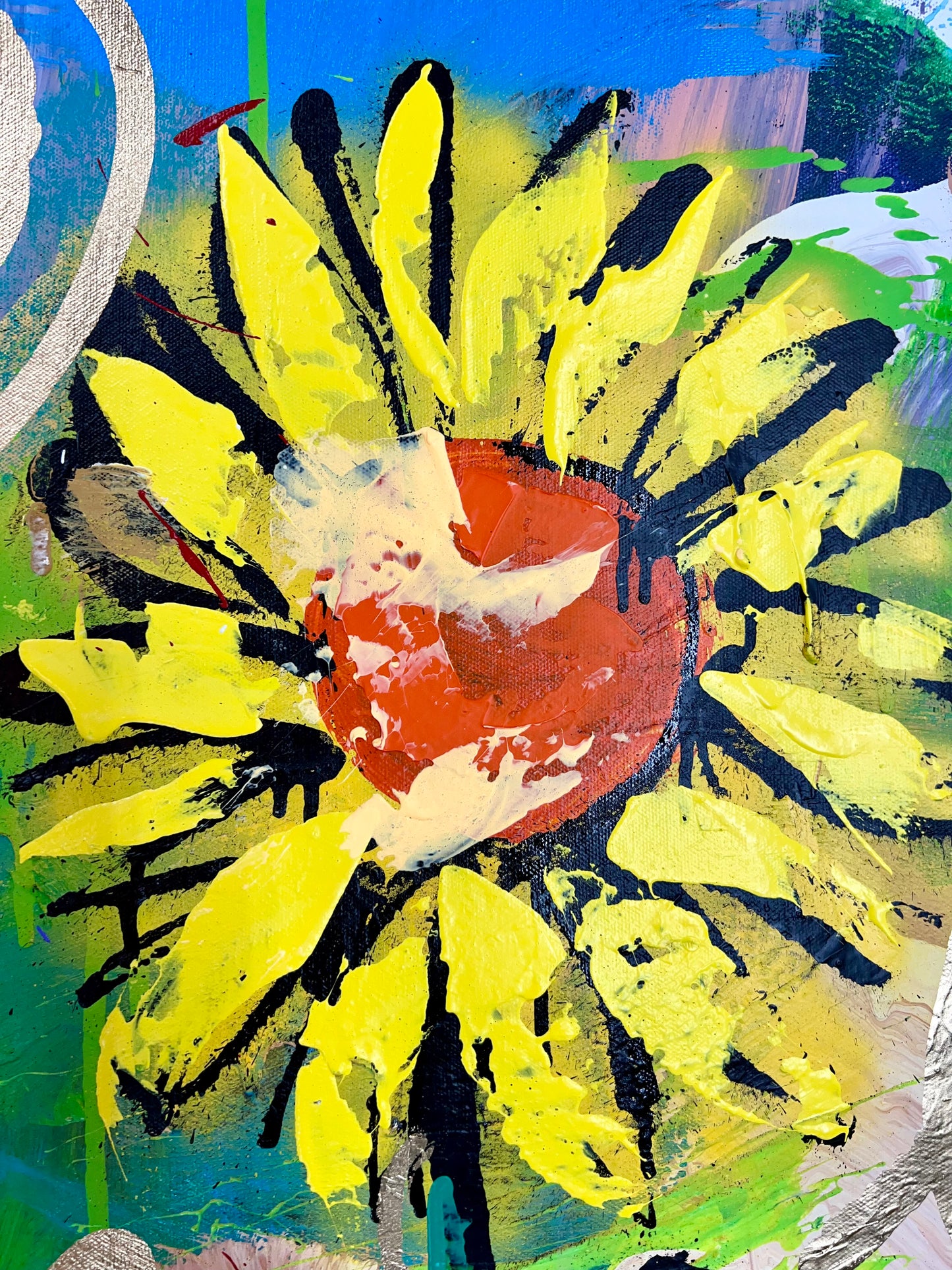 Life is Good / Abstract Sunflower Portrait 4 / February 2024