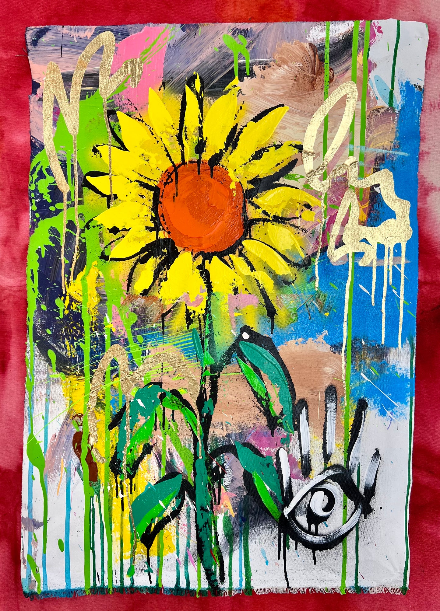 Life is Good / Abstract Sunflower Portrait 3 / February 2024