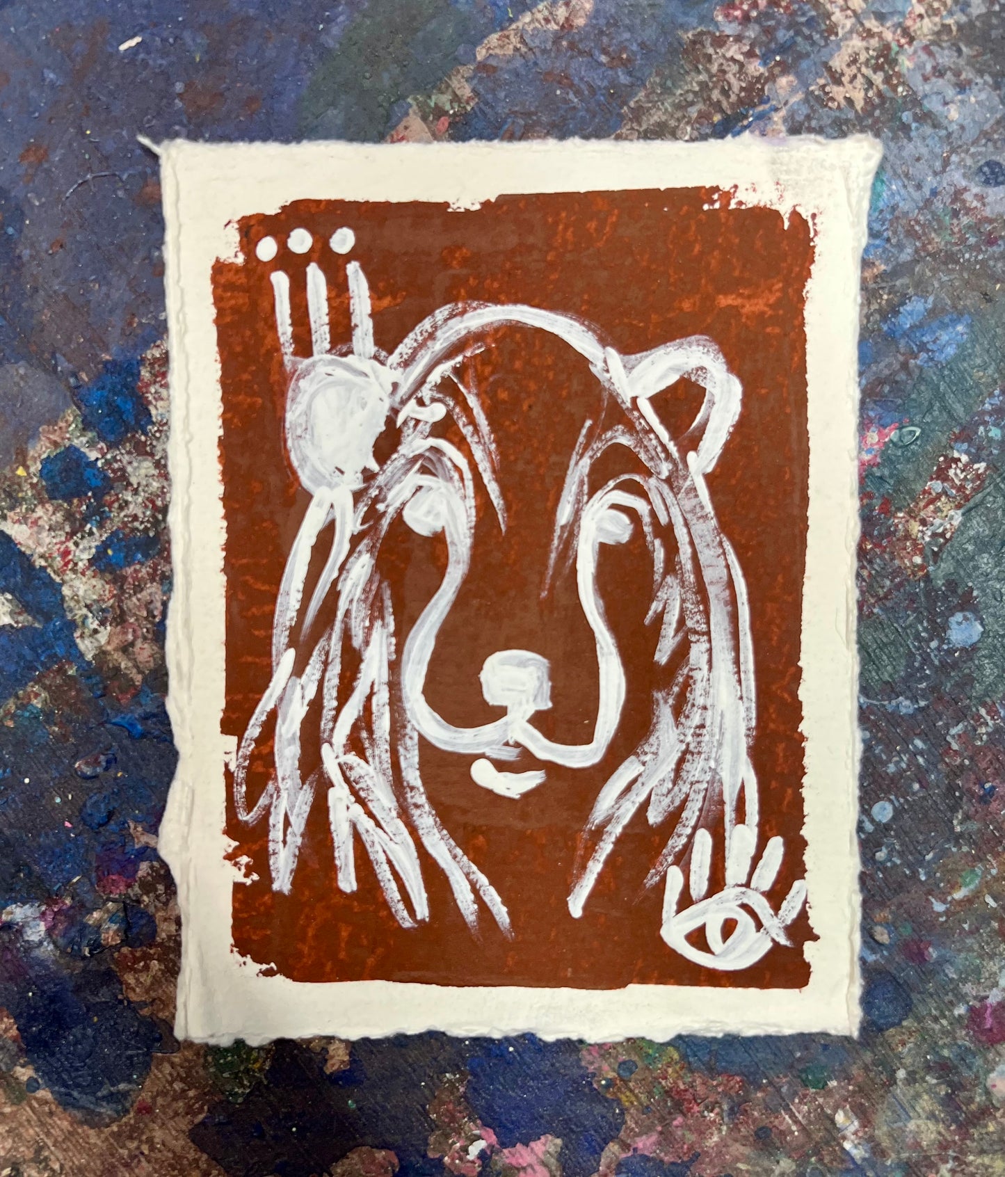 Bear Sketch / Burgundy / Archival Paper / BOGO Originals / January 2026