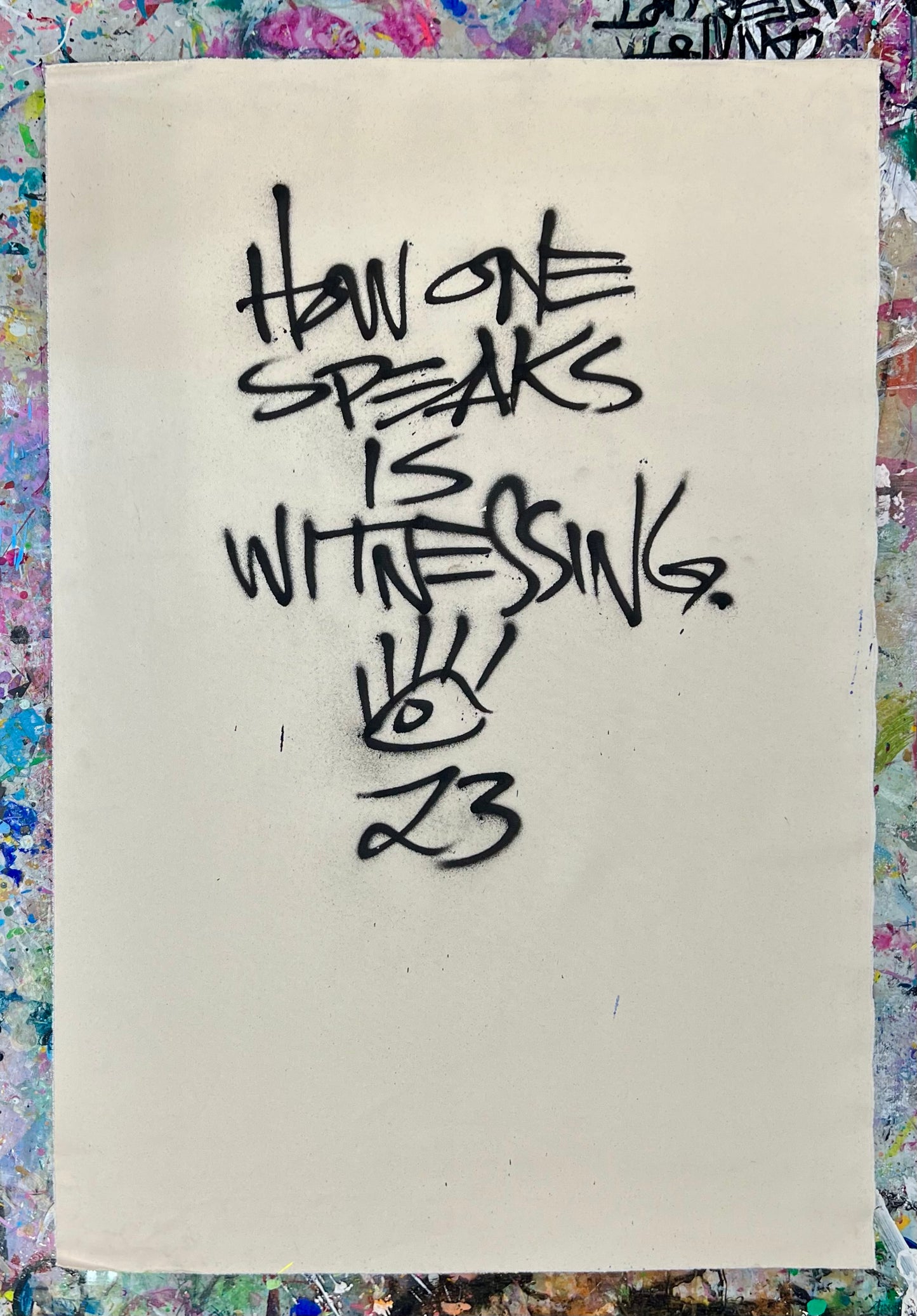 How One Speaks is Witnessing / Microphone / July 2024