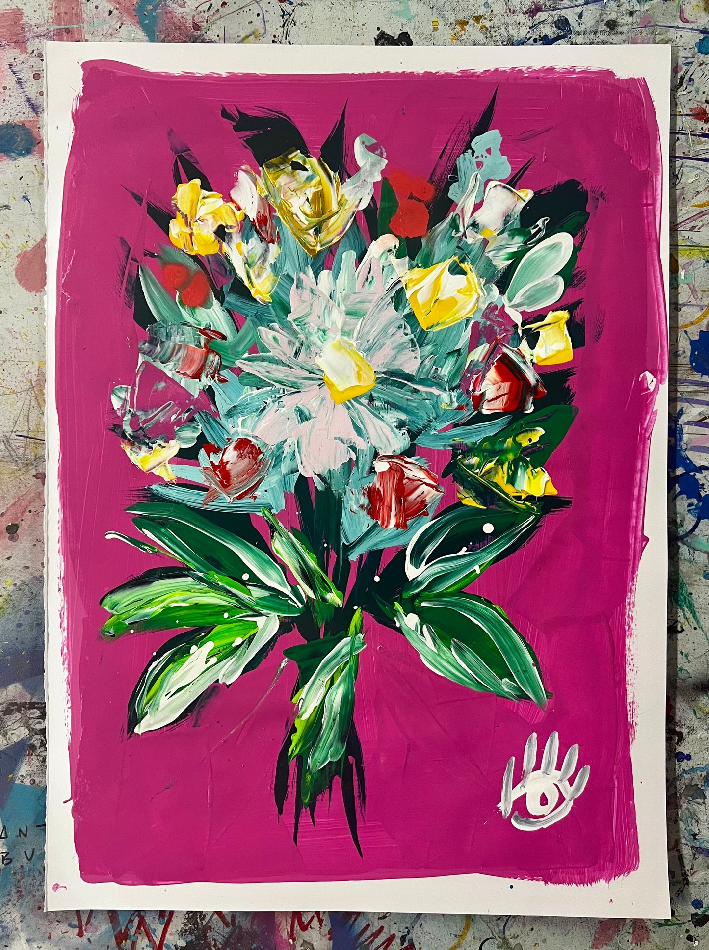 Giving Hands / Fuchsia / Archival Paper Bouquet / Sunday Collection / January 2026