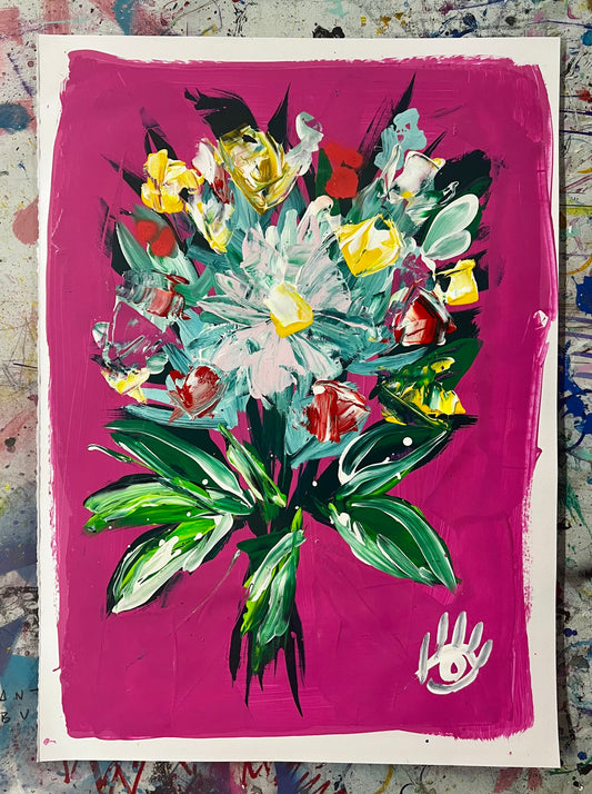 Giving Hands / Fuchsia / Archival Paper Bouquet / Sunday Collection / January 2026