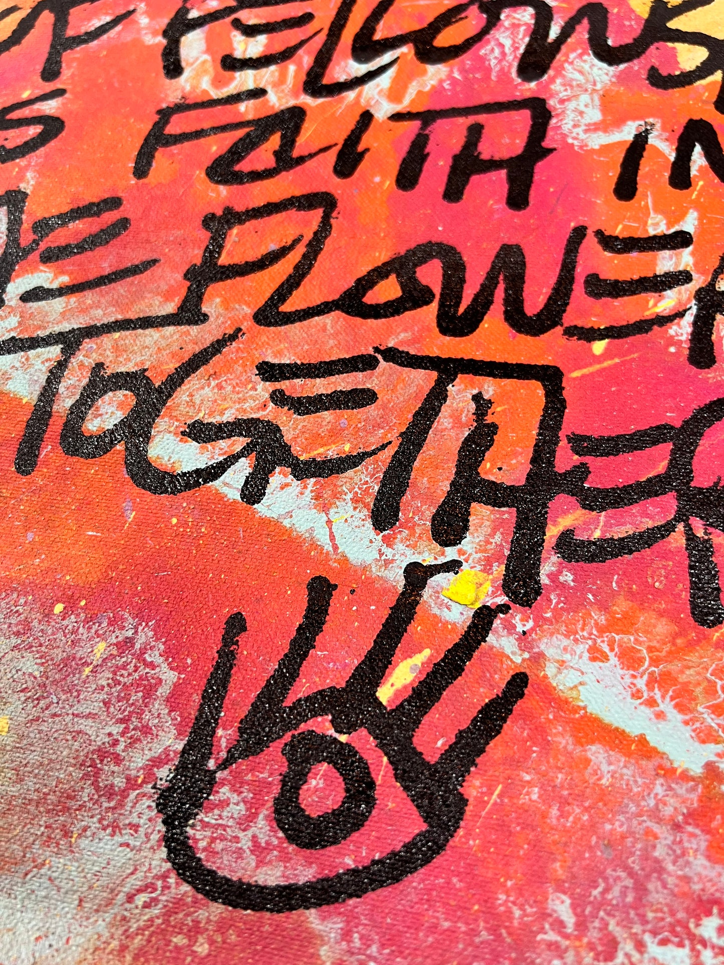 Flowers of Togetherness / Orange & Goldenrod Colorwash Mantra / March 2026