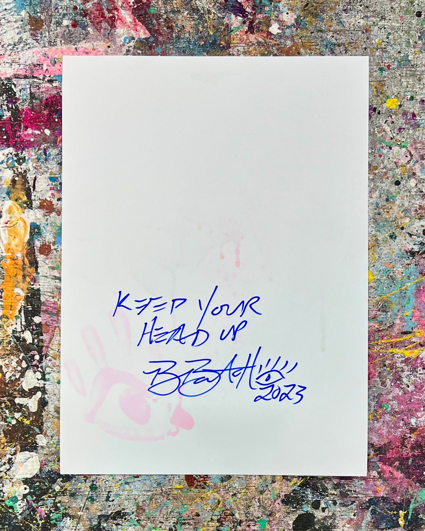 Keep Your Head Up / Giraffe / Mixed-Media on Archival Paper / November 2023