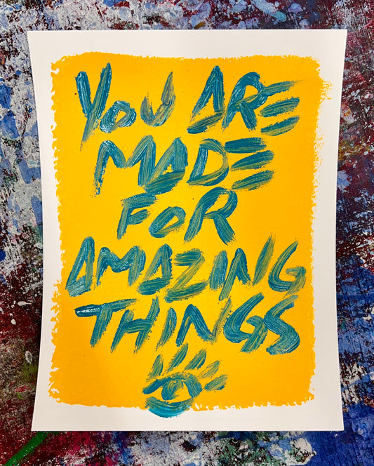 Amazing Things / Blue & Gold Mantra / Archival Paper / Sunday Collection / August 2025