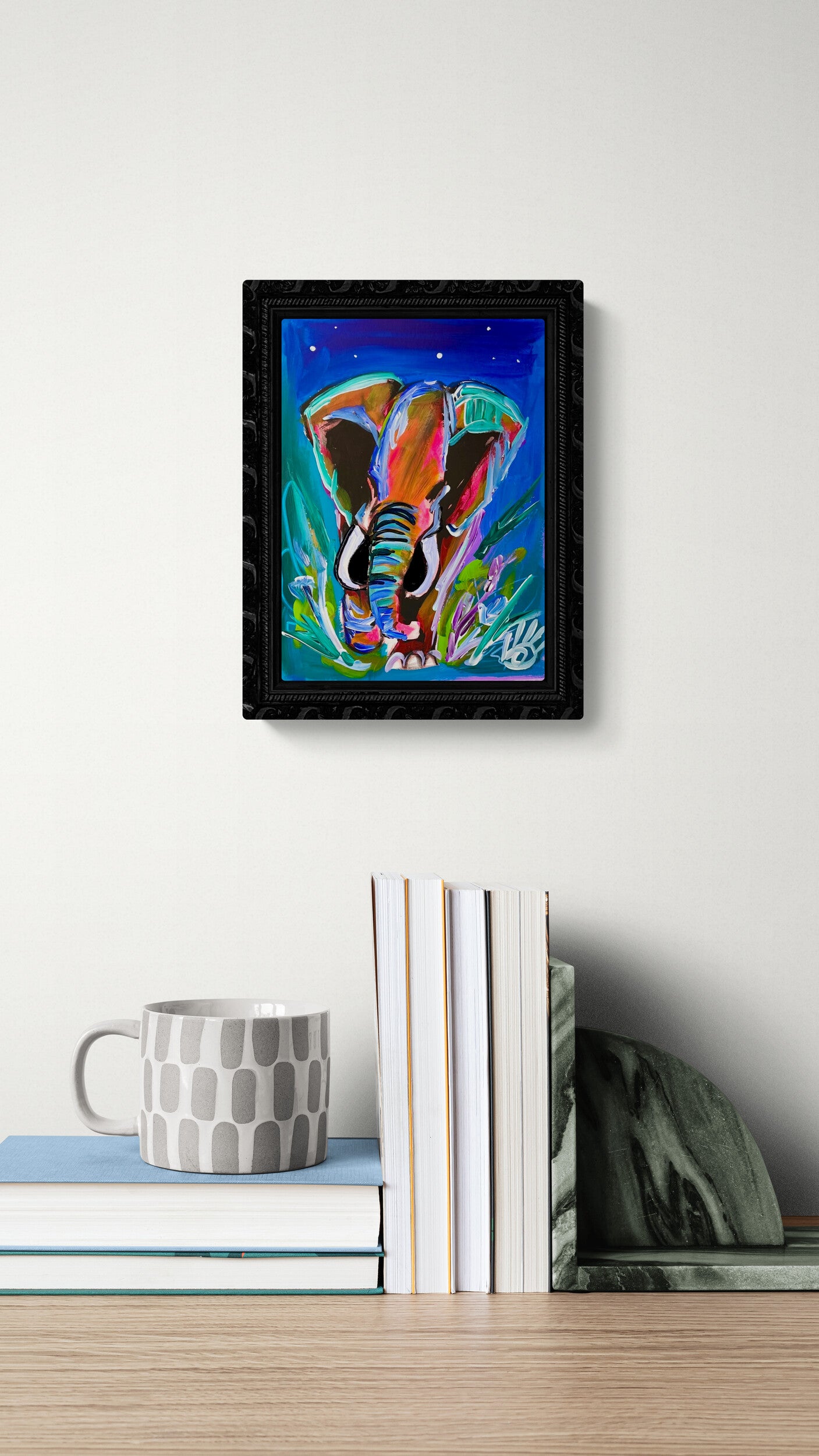 Evening Floral Elephant Sketch / Archival Paper / Sunday Collection / October 2025