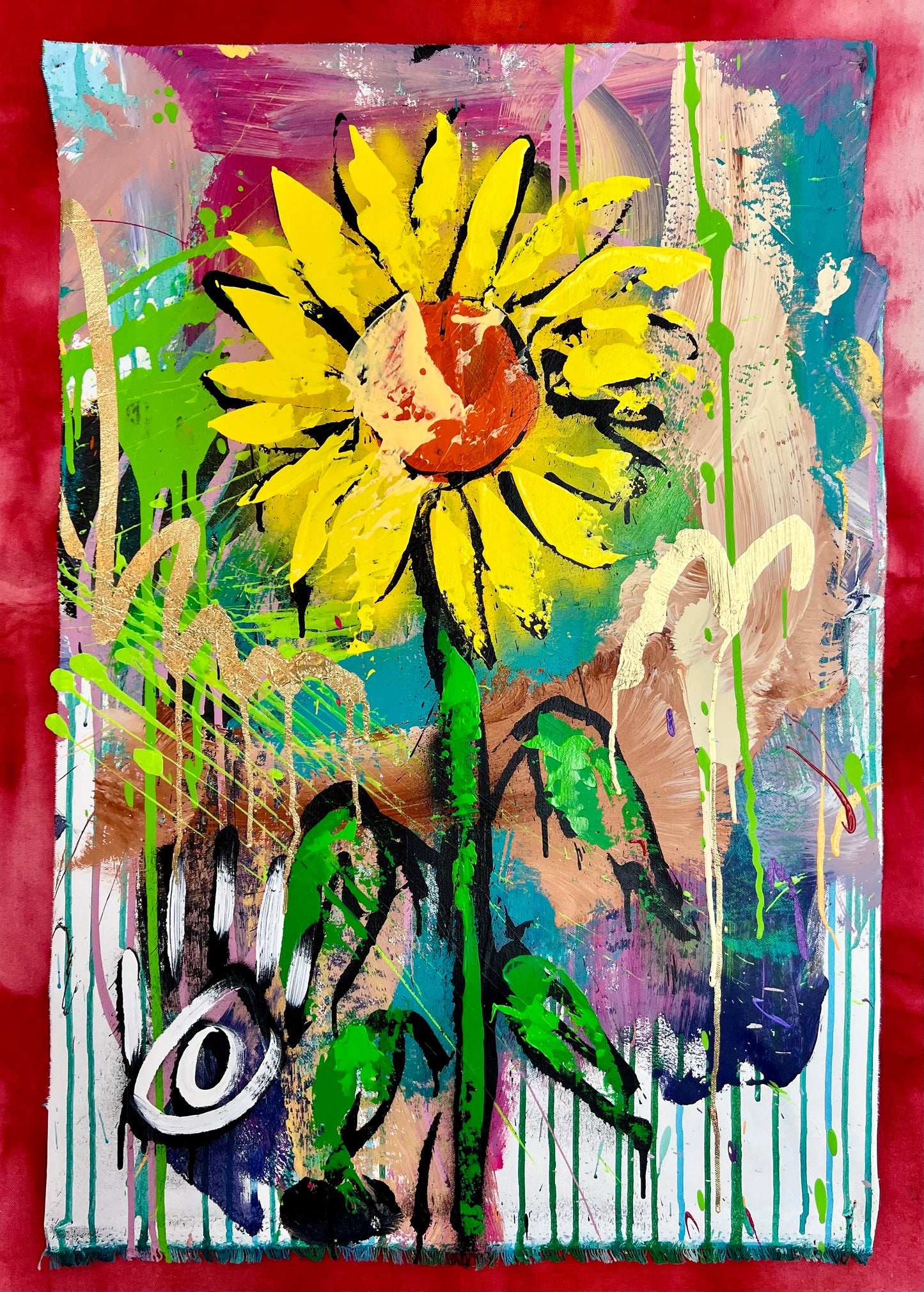 Life is Good / Abstract Sunflower Portrait 1 / February 2024