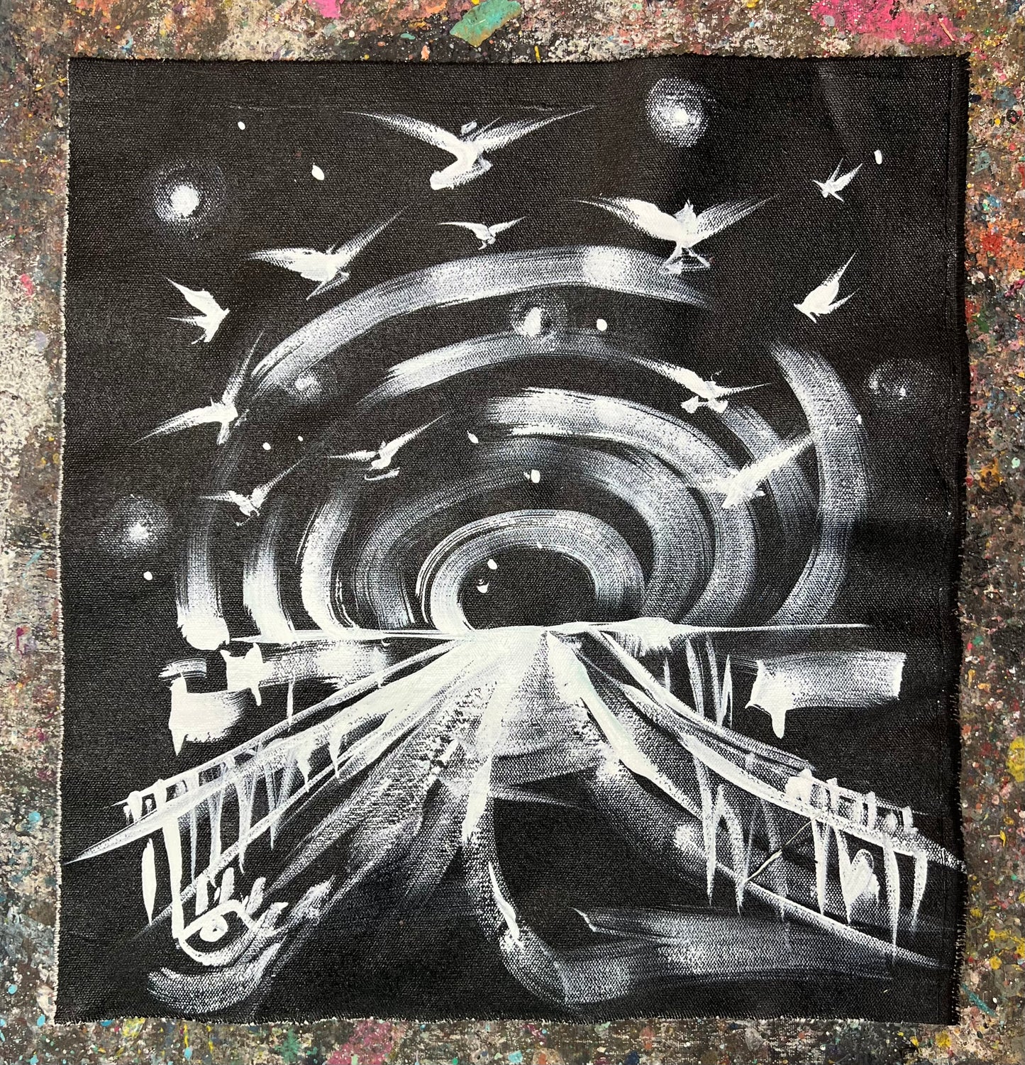 Midnight Tunnel / Black & White Sketch / January 2025