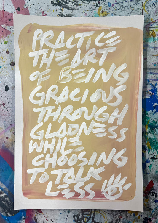 Gracious Through Gladness / Neutrals /Archival Paper Mantra / BOGO Originals / January 2026