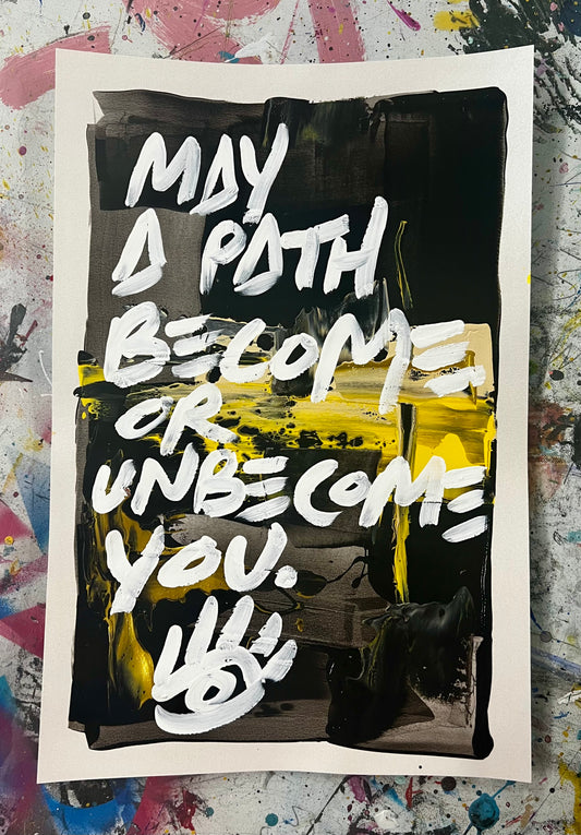 The Path / Black & Yellow / Archival Paper Mantra / BOGO Originals / January 2026