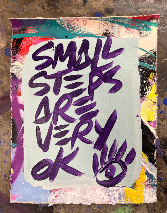 Small Steps / Purple, Green, & White / Abstract Mantra / June 2026