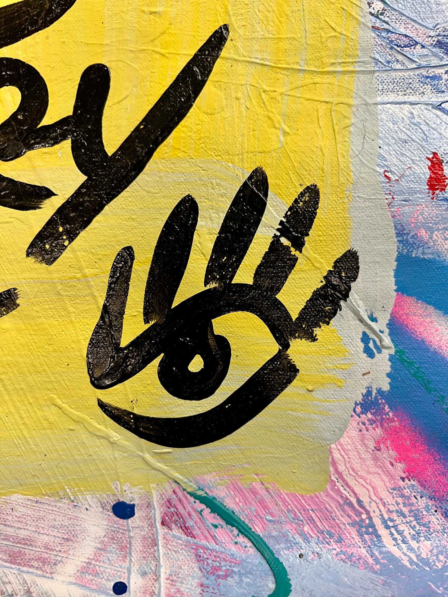 Small Steps / Yellow, Red, & White / Abstract Mantra / June 2026