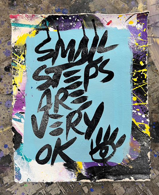 Small Steps / Purple, Yellow, & Black / Abstract Mantra / June 2026