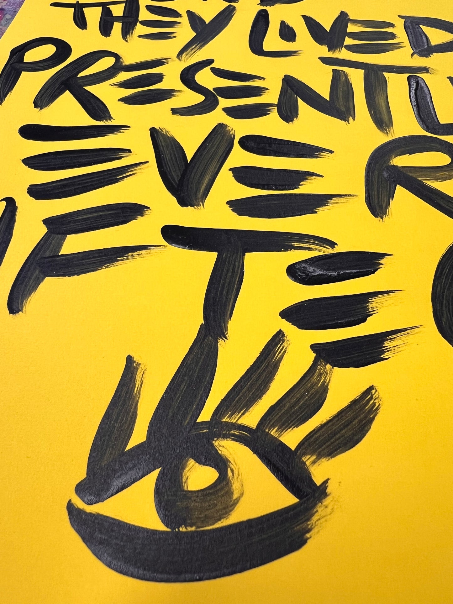Presently Ever After 2 / Black & Yellow Archival Paper Mantra / BOGO Originals / August 2025