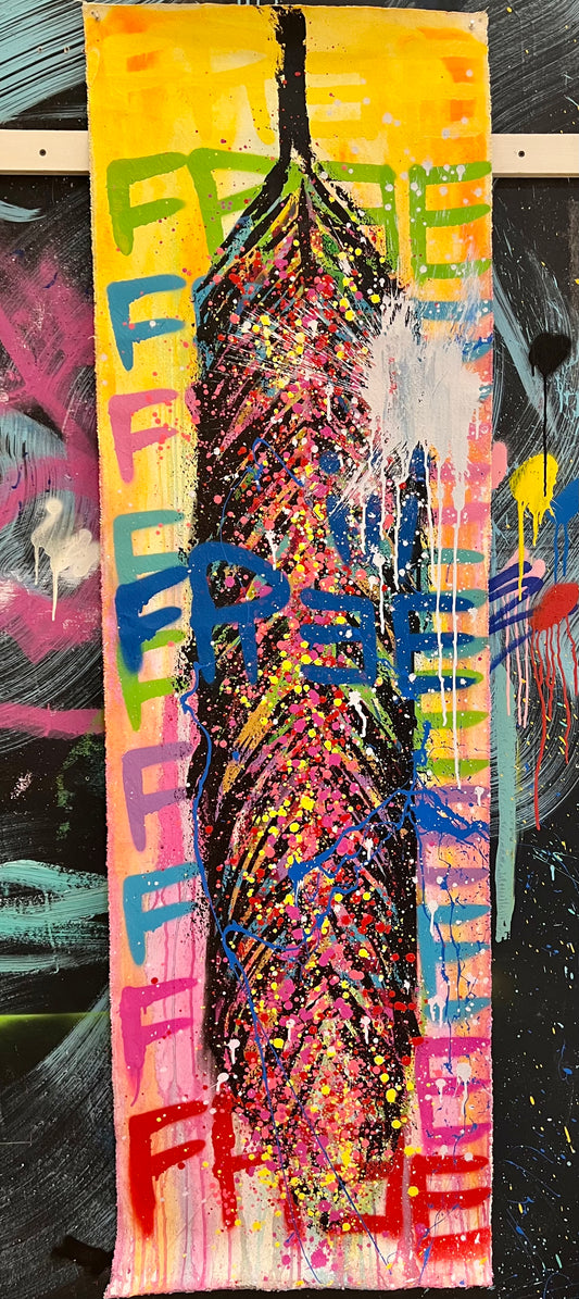 Free / Graffiti Splatter Feather / Fall 2024