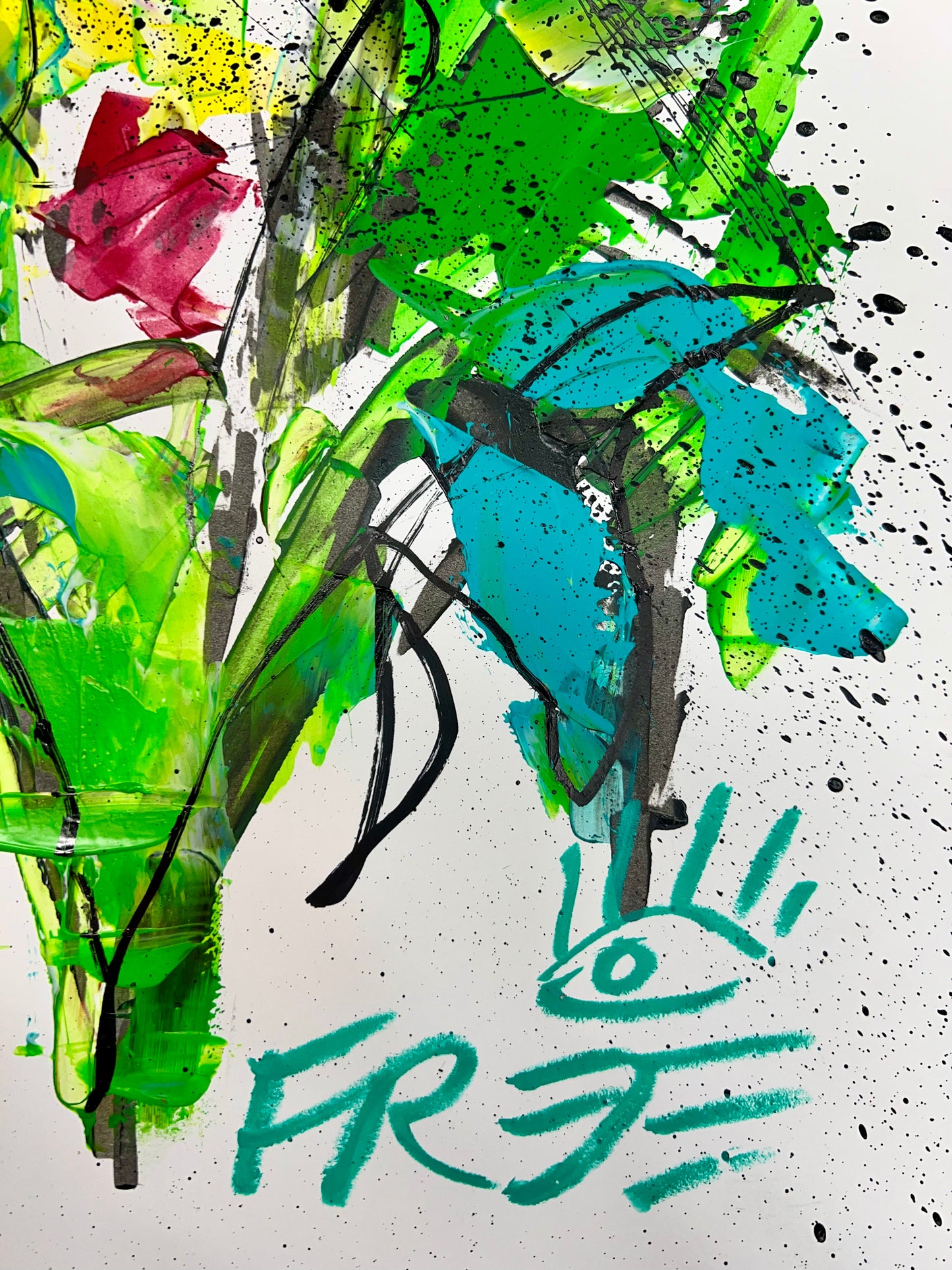 Hearts True Desires / Bouquet / Mixed-Media on Archival Paper / November 2023
