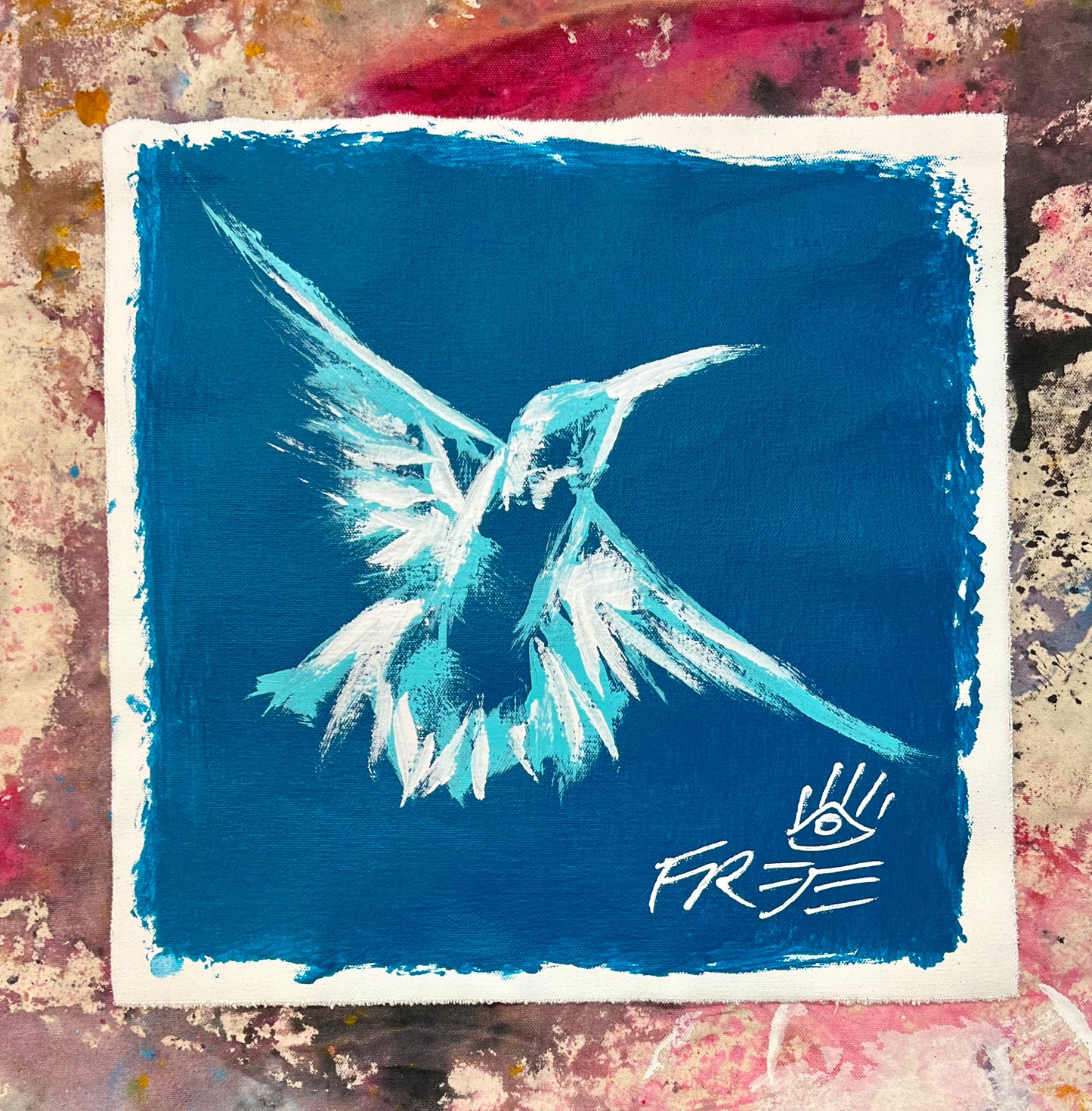 Hummingbird Sketch / Blue / January 2024