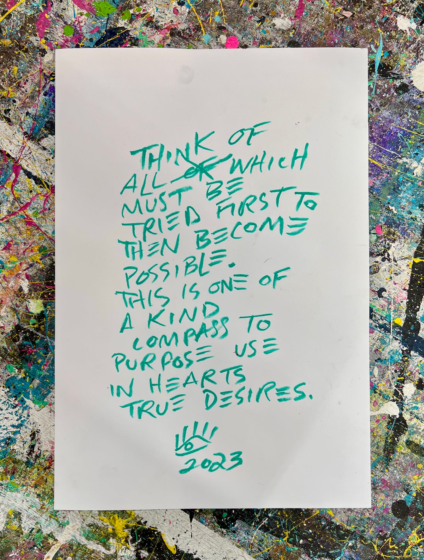 Hearts True Desires / Bouquet / Mixed-Media on Archival Paper / November 2023