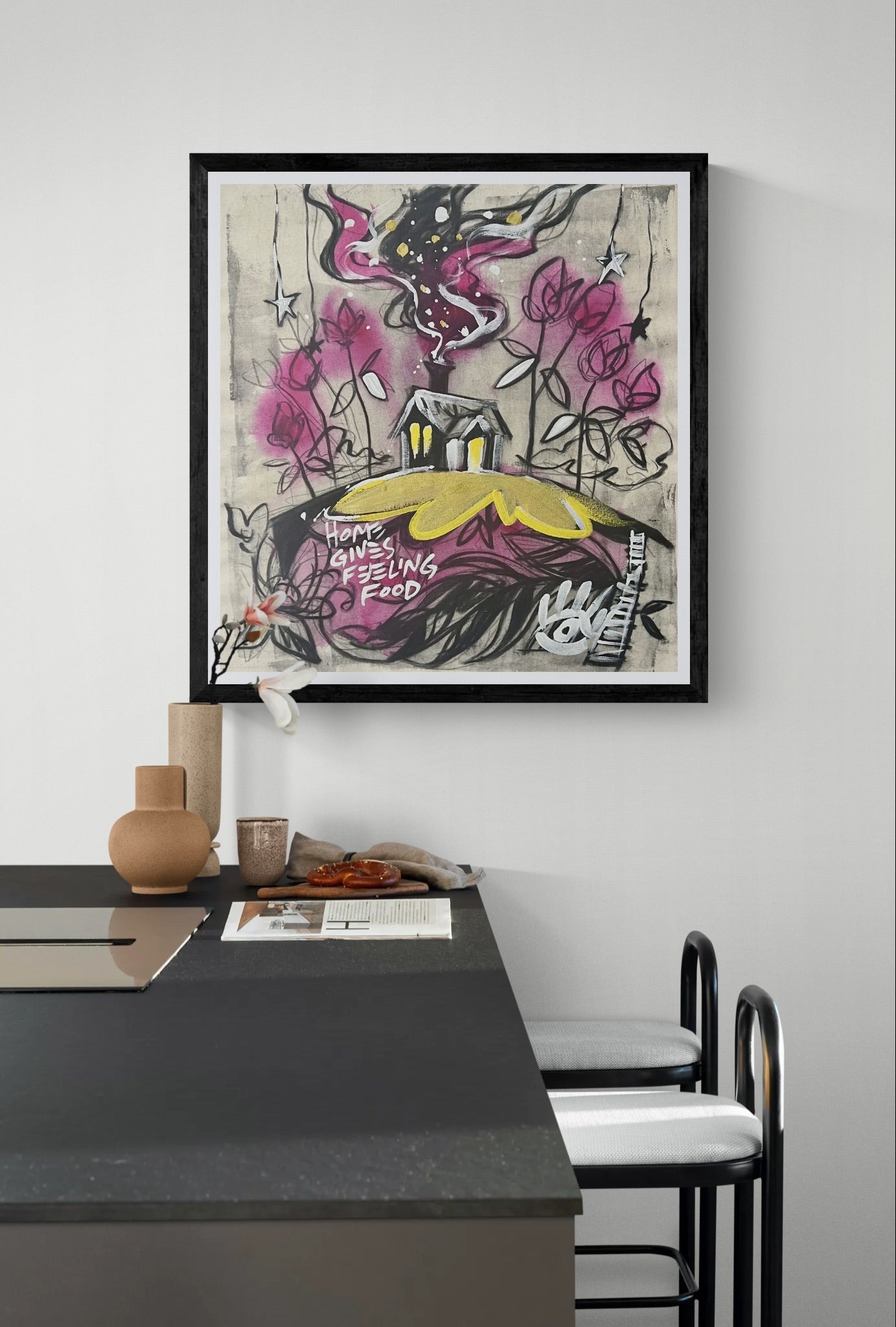 Home Gives Feeling Food / Charcoal Sketch / Sunday Collection / January 2026