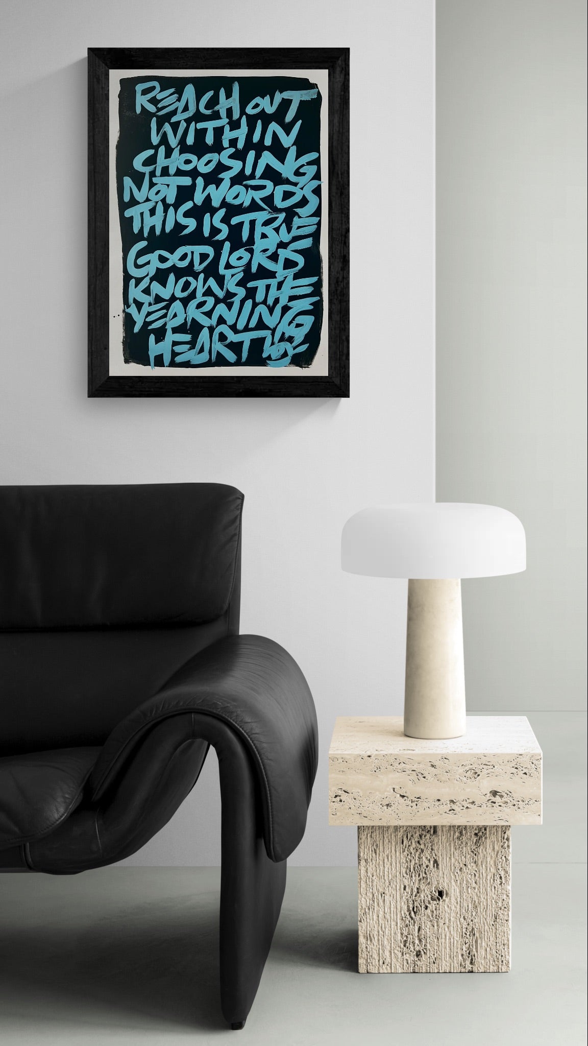 The Yearning Heart / Blue & Black / Archival Paper Mantra / Sunday Collection / January 2026