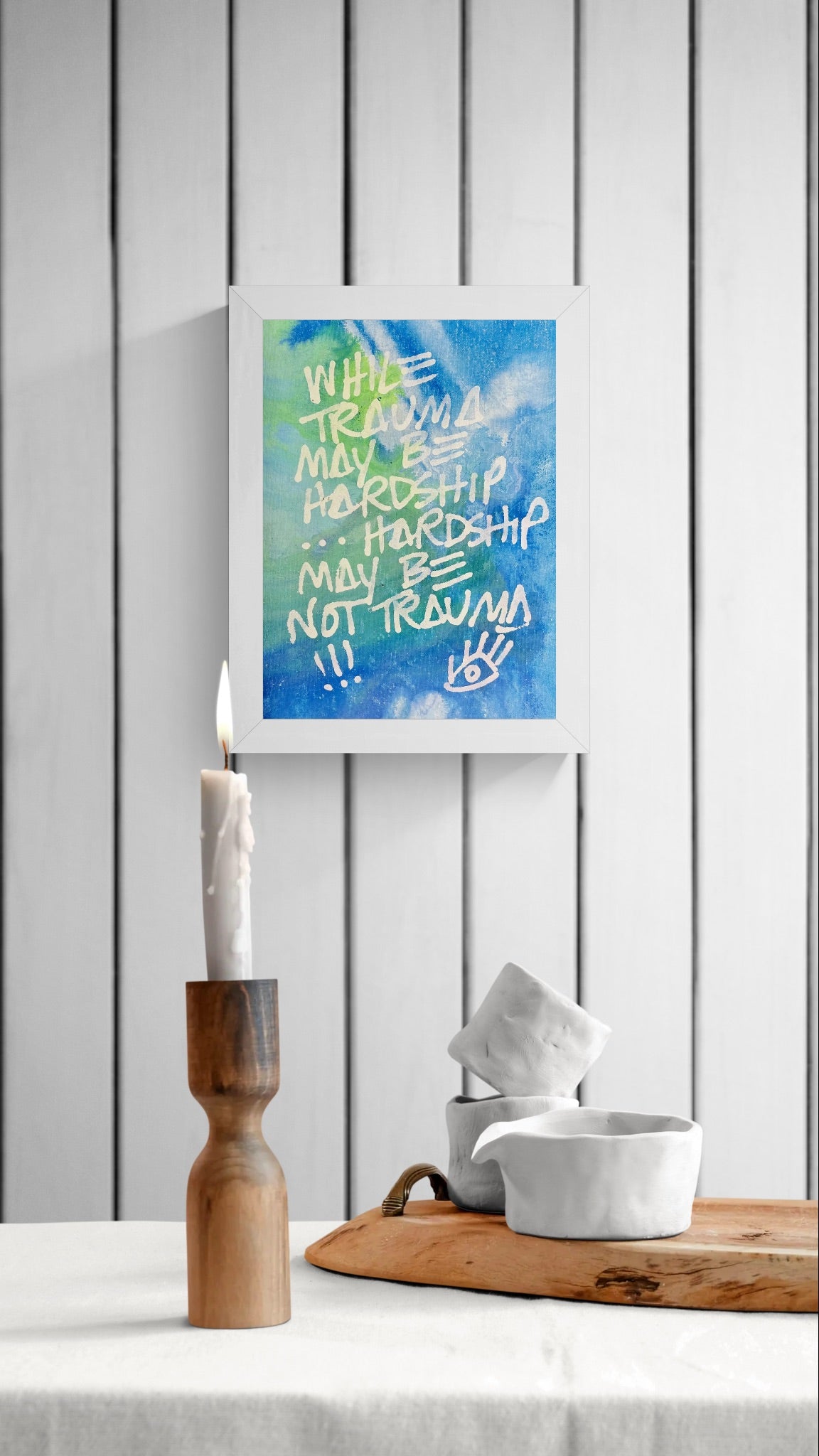 Be Not Trauma / Blue & Green Colorwash Mantra / March 2026
