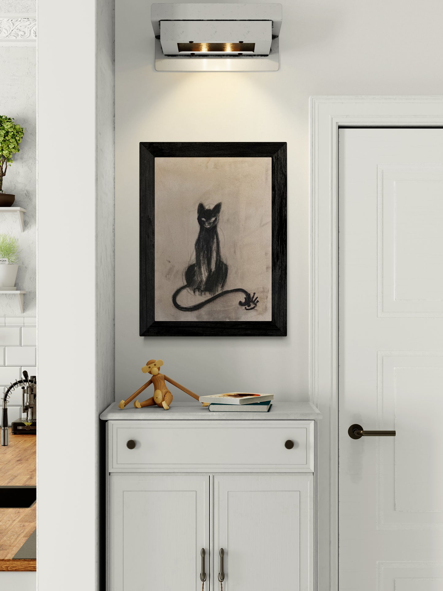 Charcoal Curiosity Cat Sketch / Wednesday Refresh / September 2025