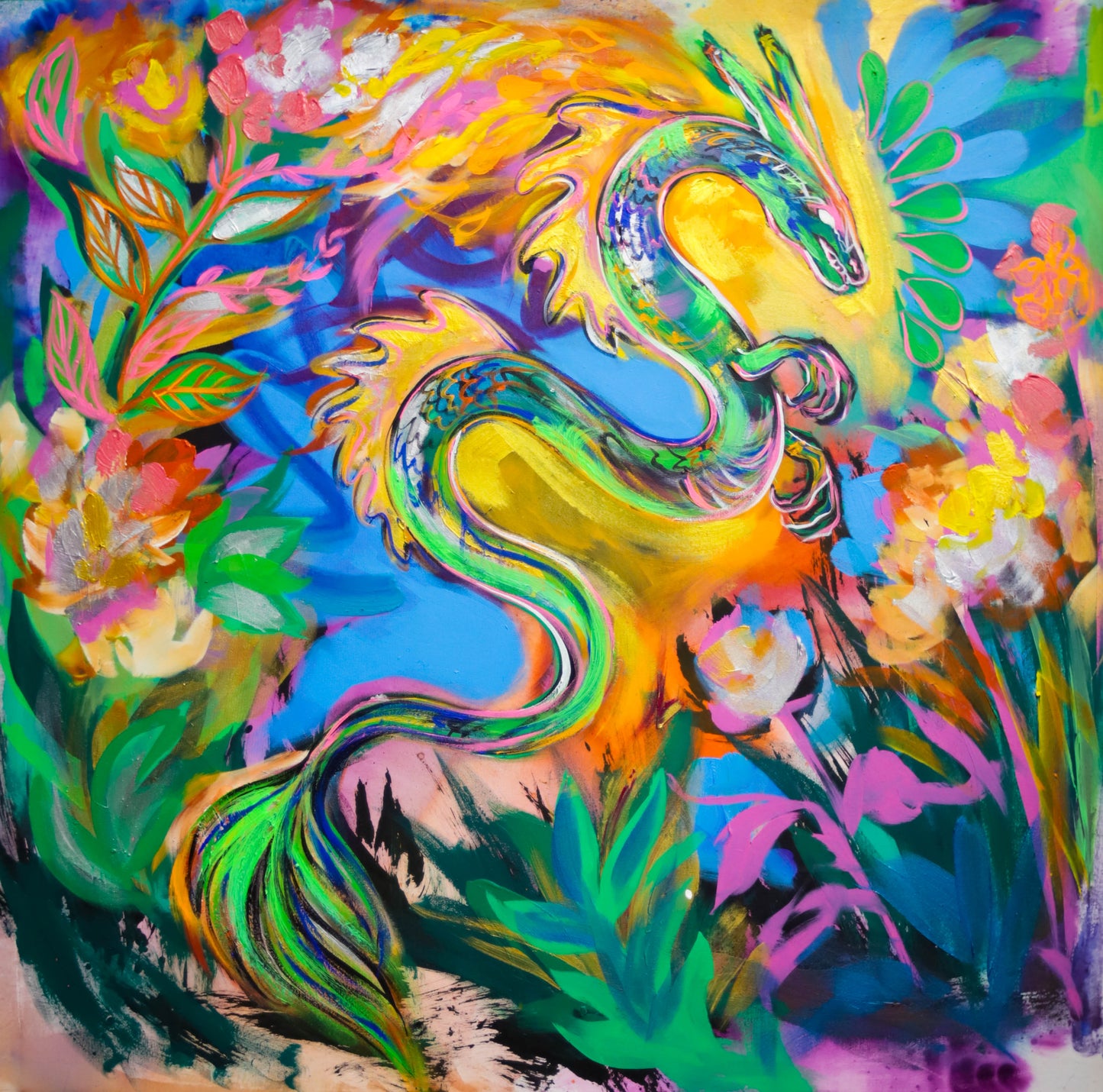 Arising As Is / Garden Dragon / Canvas Reproduction / February 2025