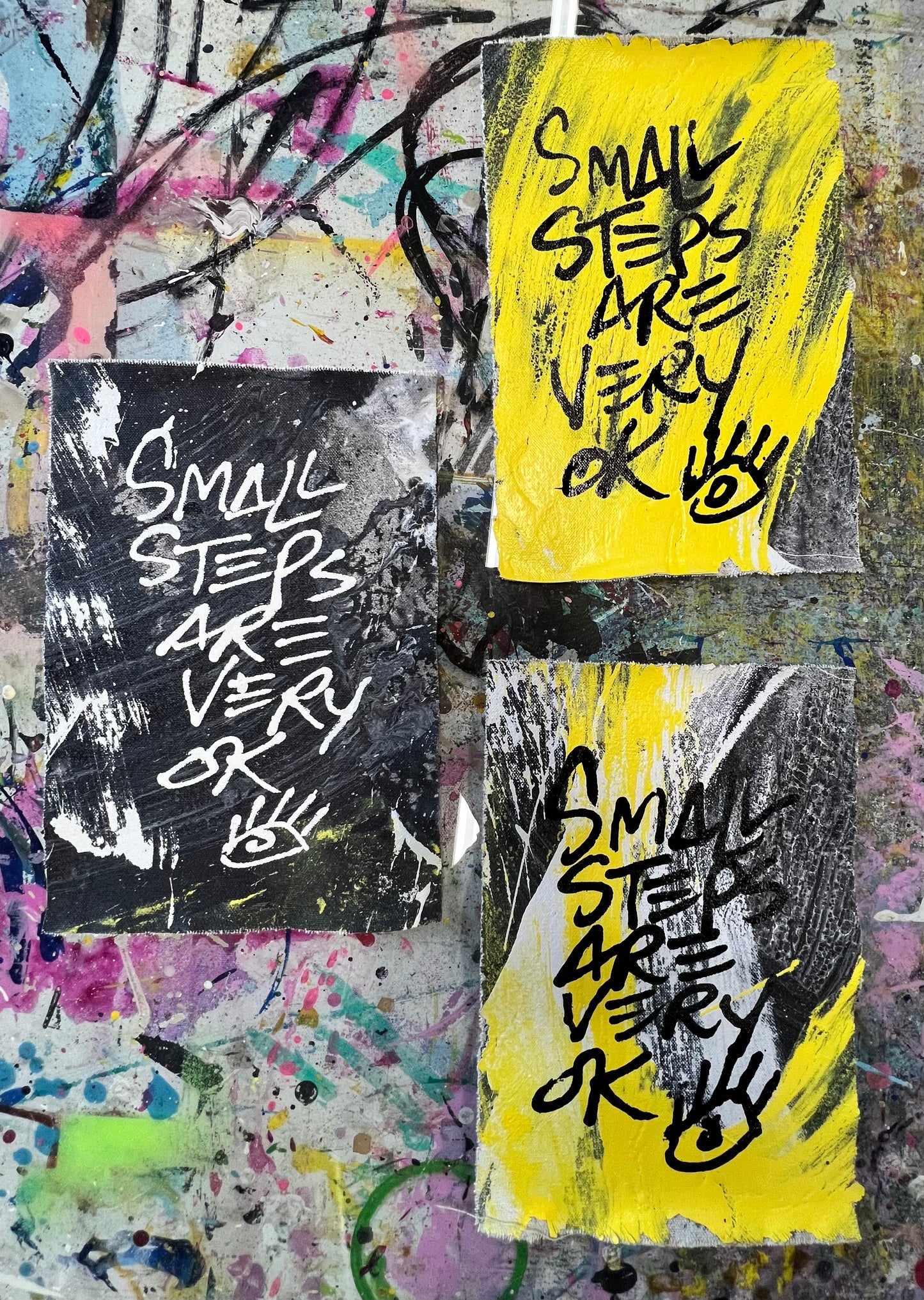 Small Steps / Black & Yellow / Collection of 3 / April 2026