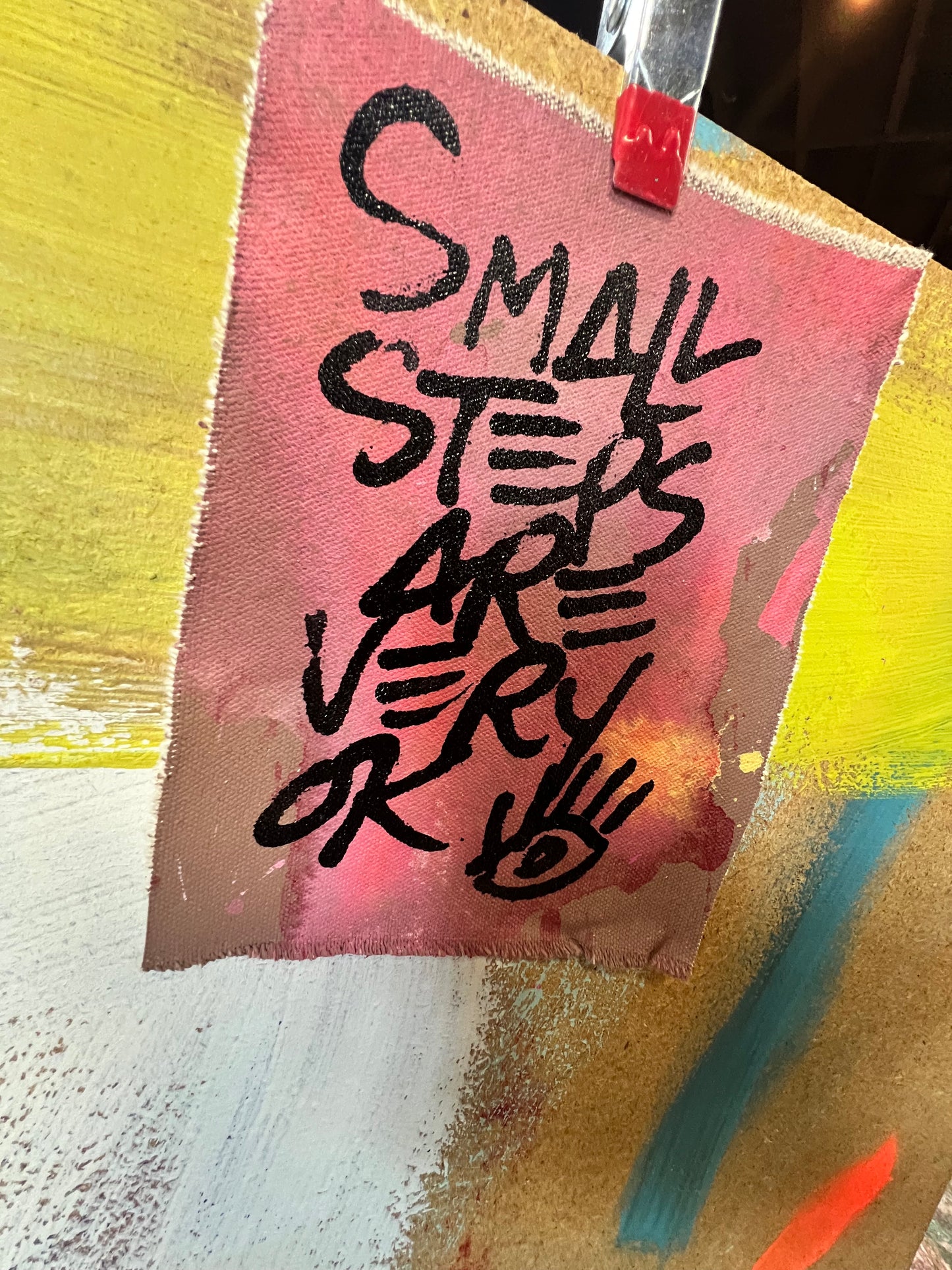 Small Steps & One Day at a Time / Pink, Coral & Mauve  / Collection of 2 / April 2026
