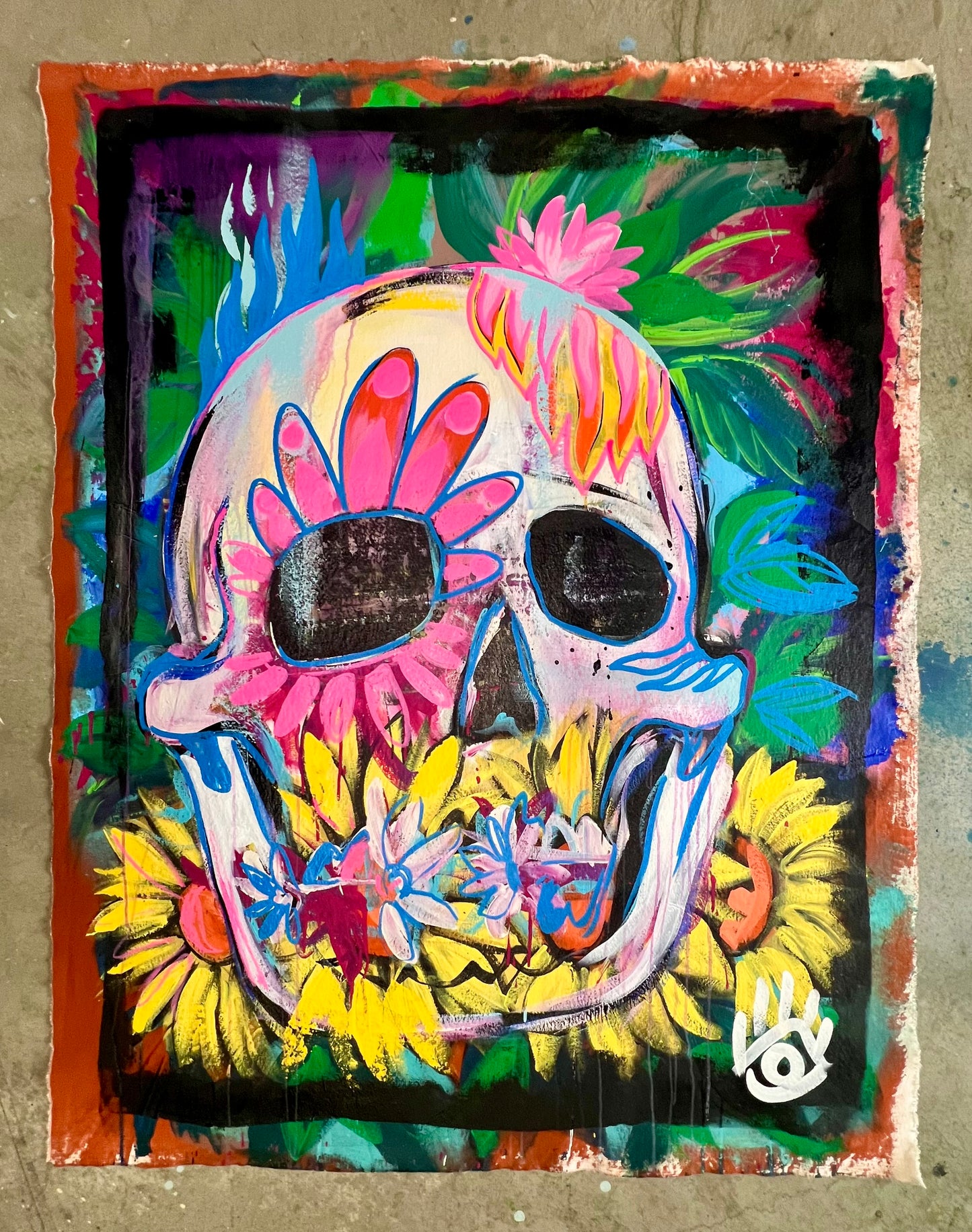 Essence of Courage / Sunflower Floral Skull / Featured Originals / May 2026