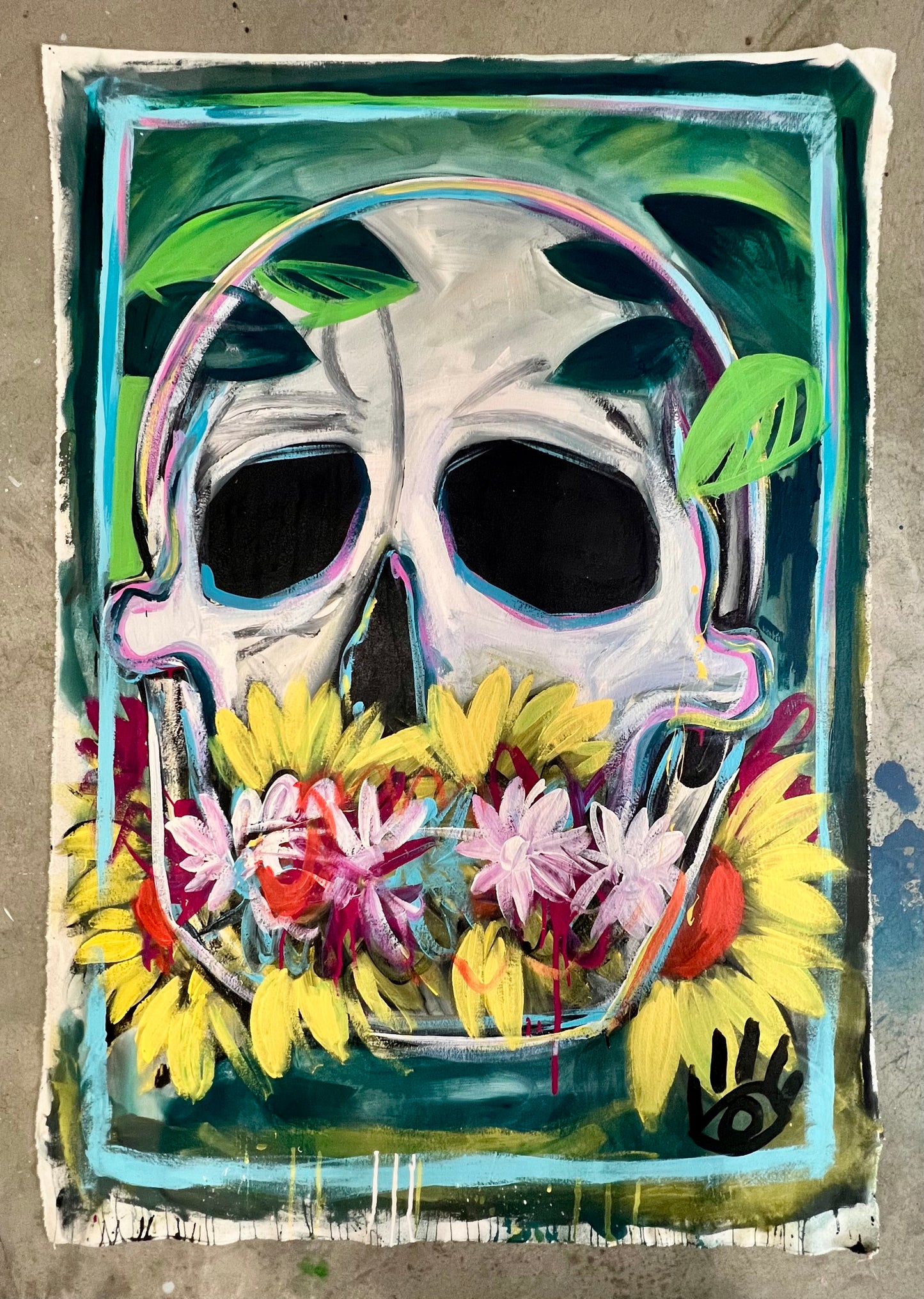 Be Still and Listen / Sunflower Floral Skull / Featured Originals / May 2026