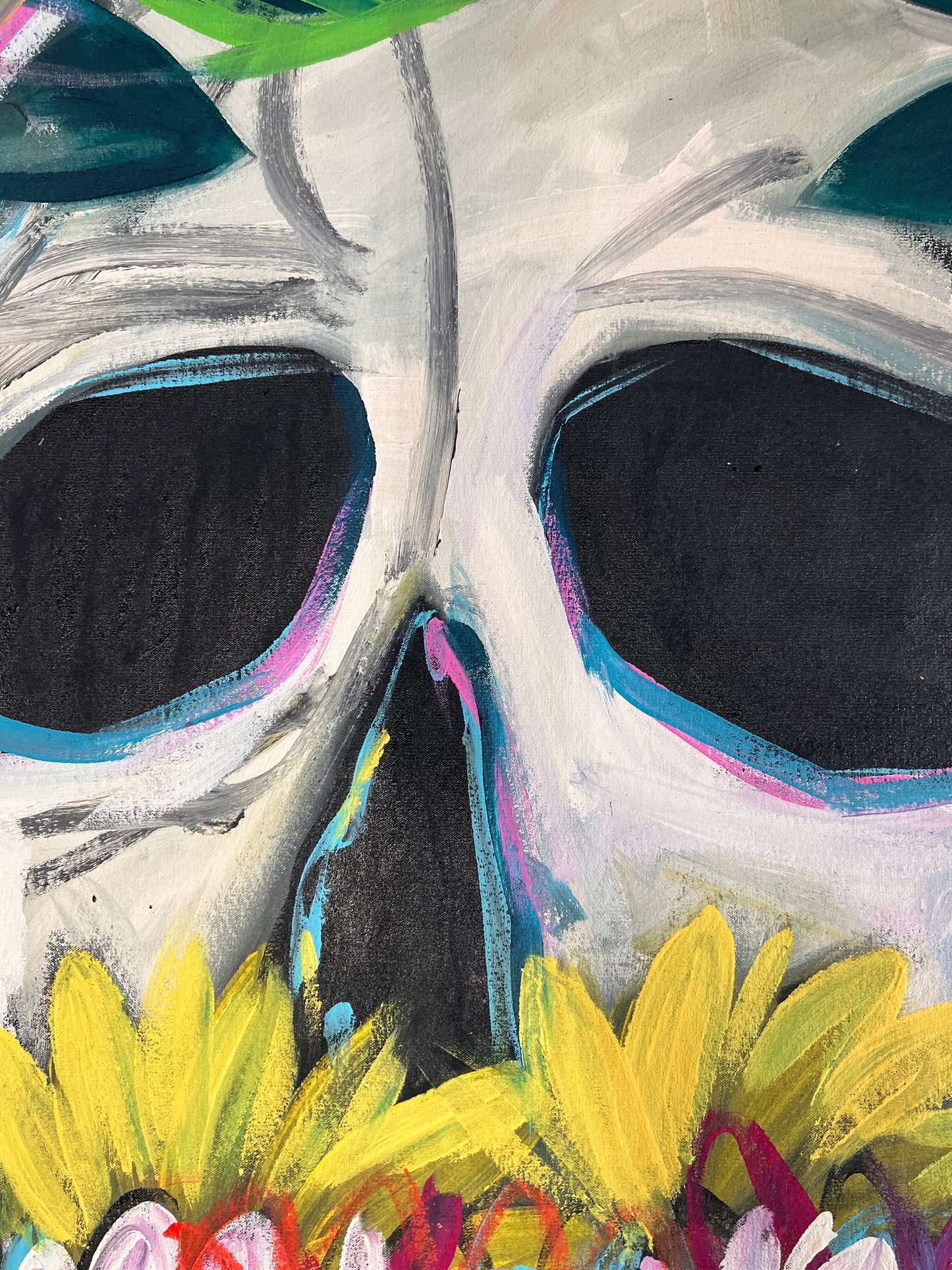 Be Still and Listen / Sunflower Floral Skull / Featured Originals / May 2026