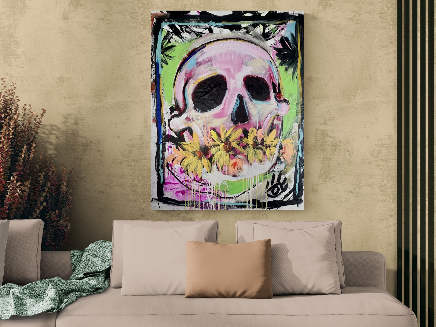 Enter the Sacred Dwelling / Sunflower Floral Skull / Featured Originals / May 2026