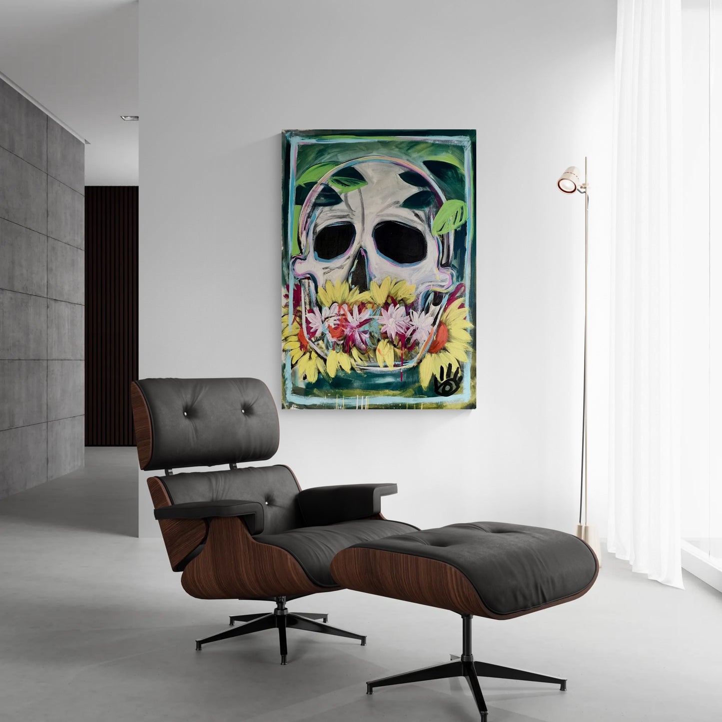 Be Still and Listen / Sunflower Floral Skull / Featured Originals / May 2026