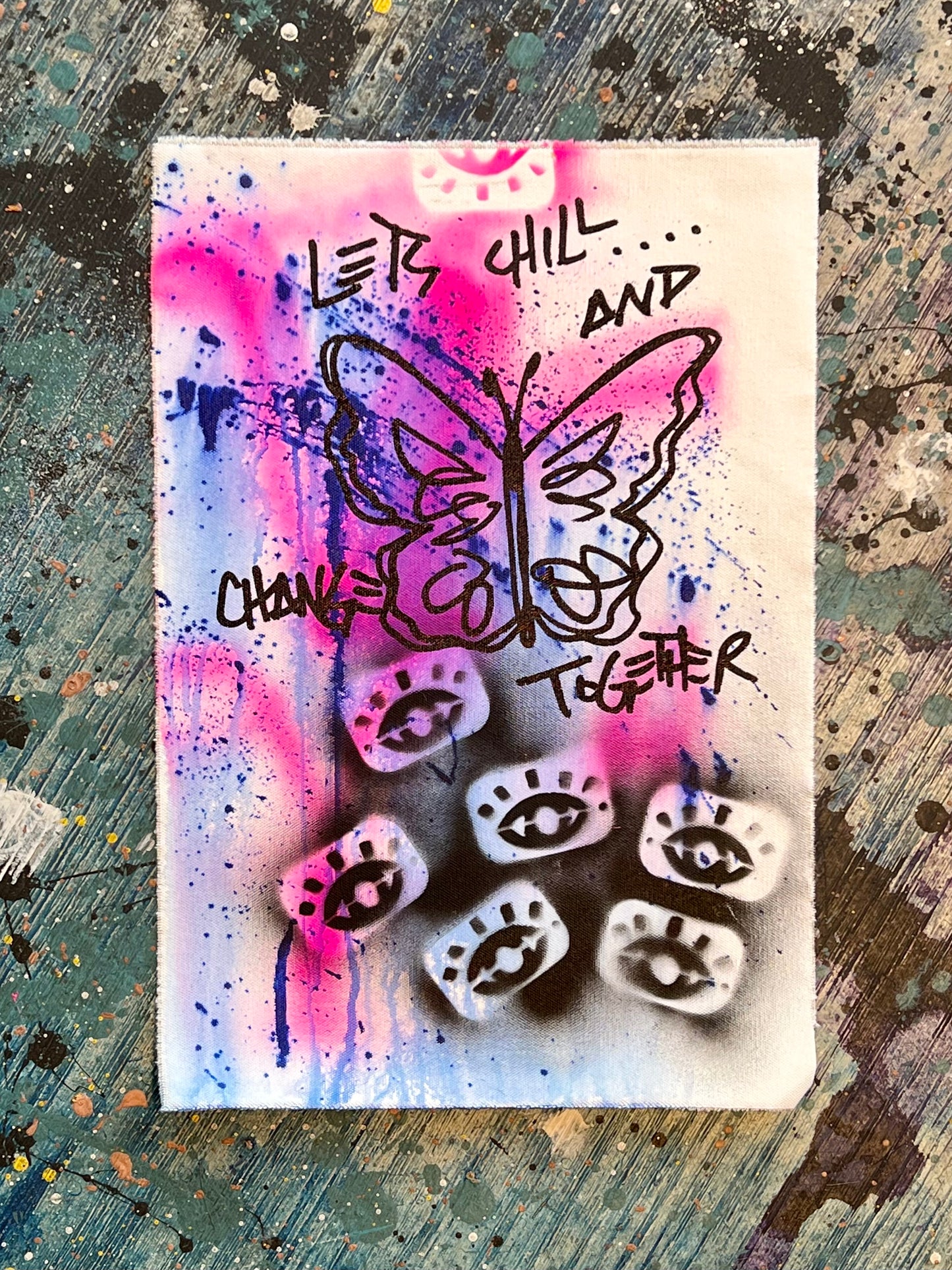 Chill and change together / butterfly mantra / August 2023