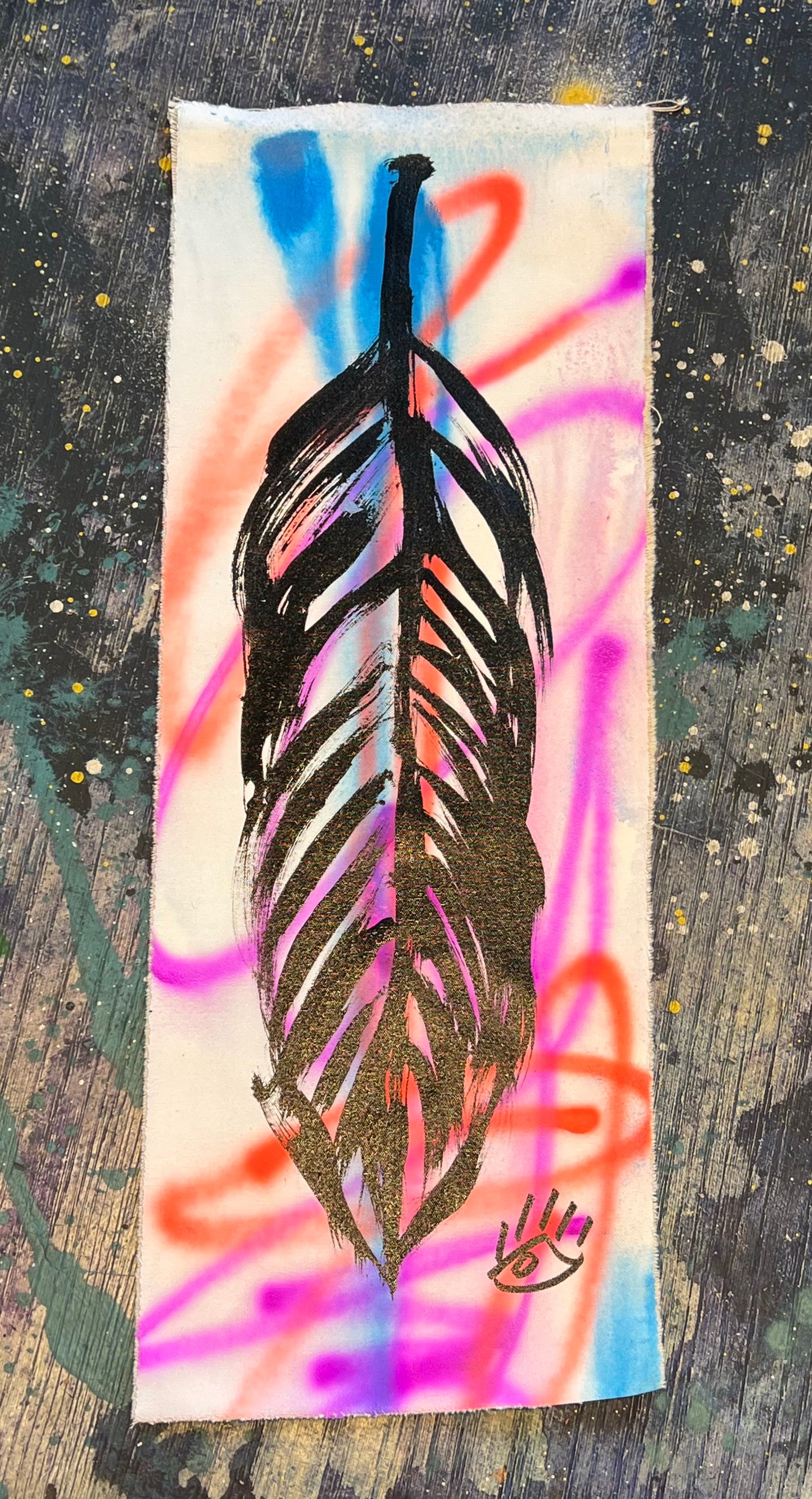 Purple+Orange / abstract feather / August 2023