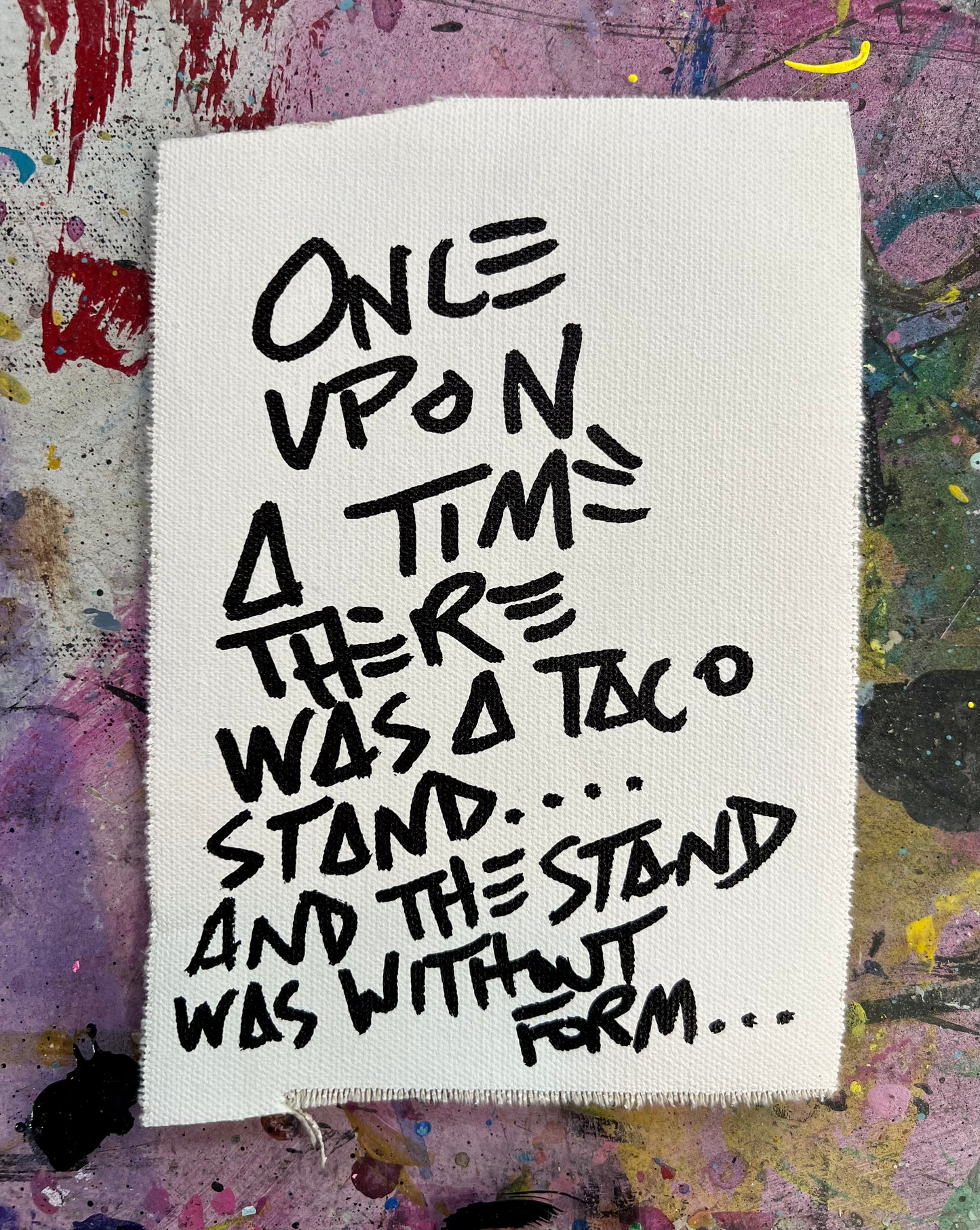 Once upon a time taco stand / Black & white pocket art / July 2023