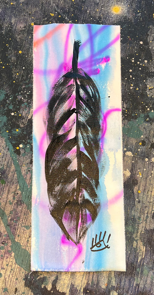Blue+Purple / abstract feather / August 2023