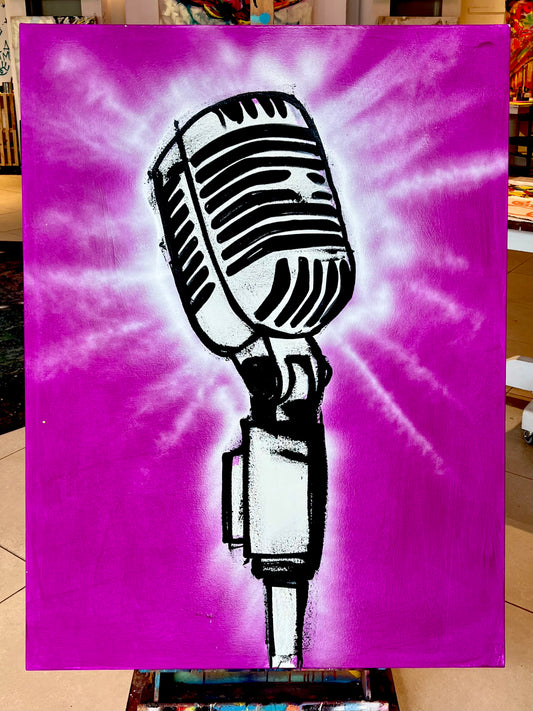 Speak Highly / purple microphone / July 2023
