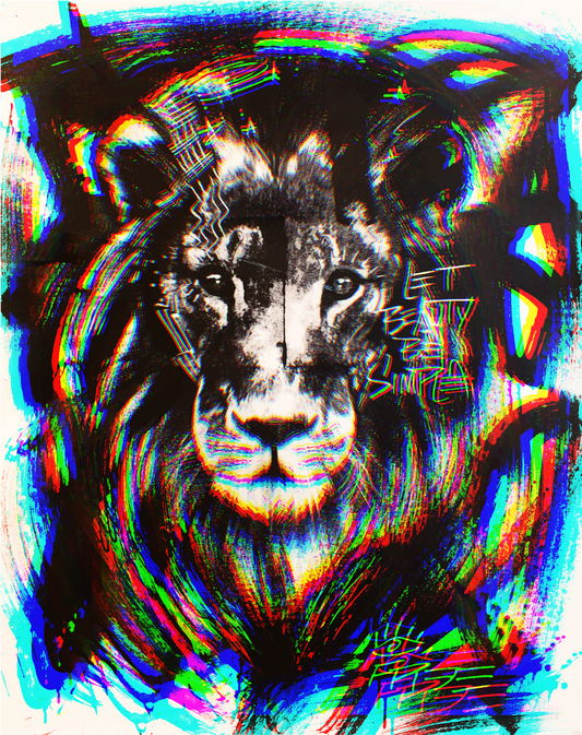 PRINT: Chromatic Beauty Lion