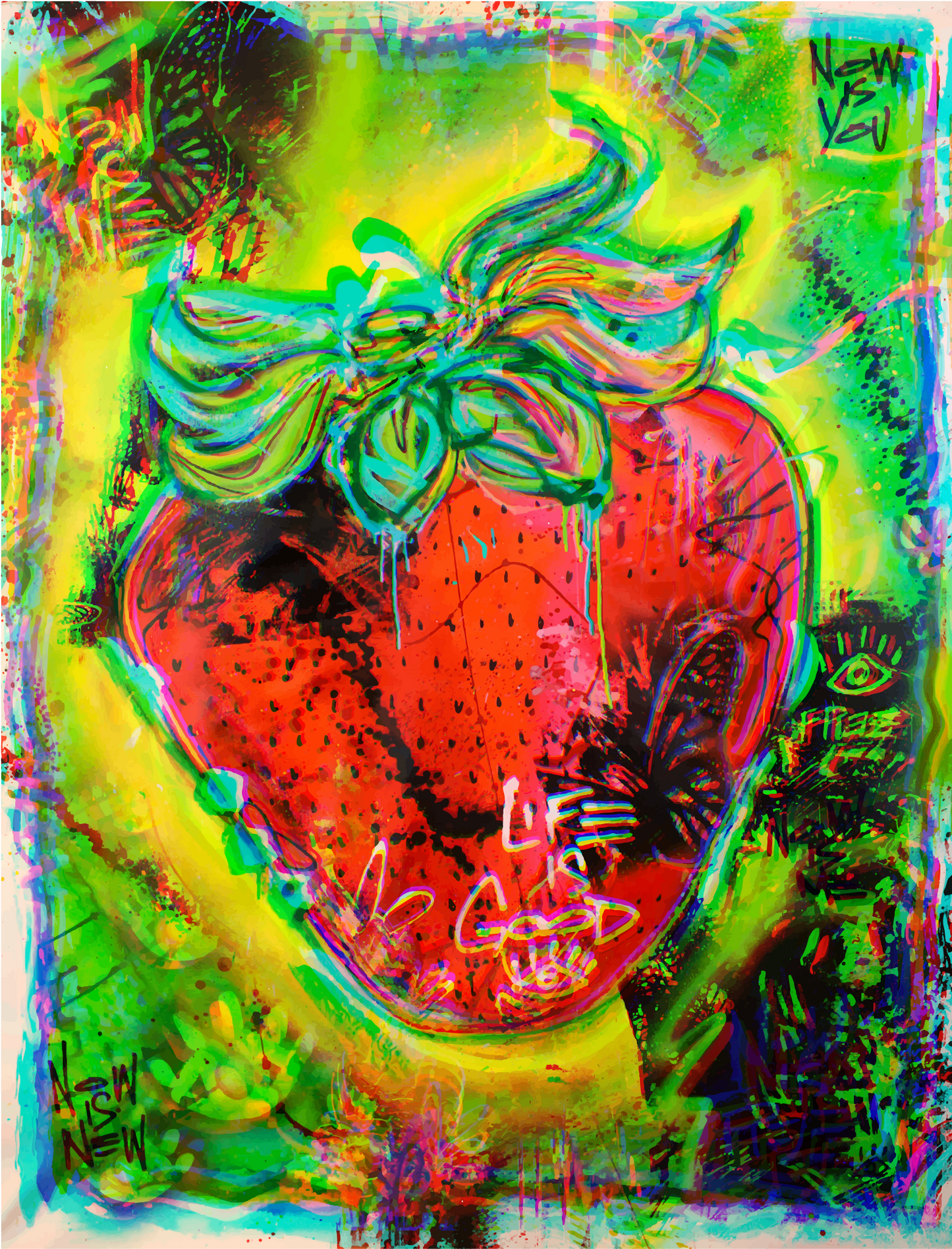 PRINT: Life Is Good Strawberry