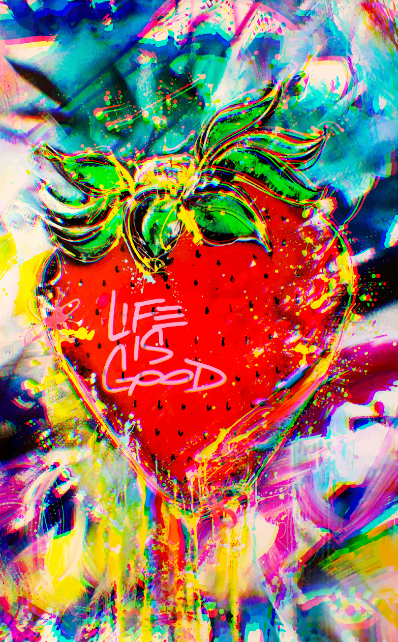 PRINT: Life Is Good Strawberry