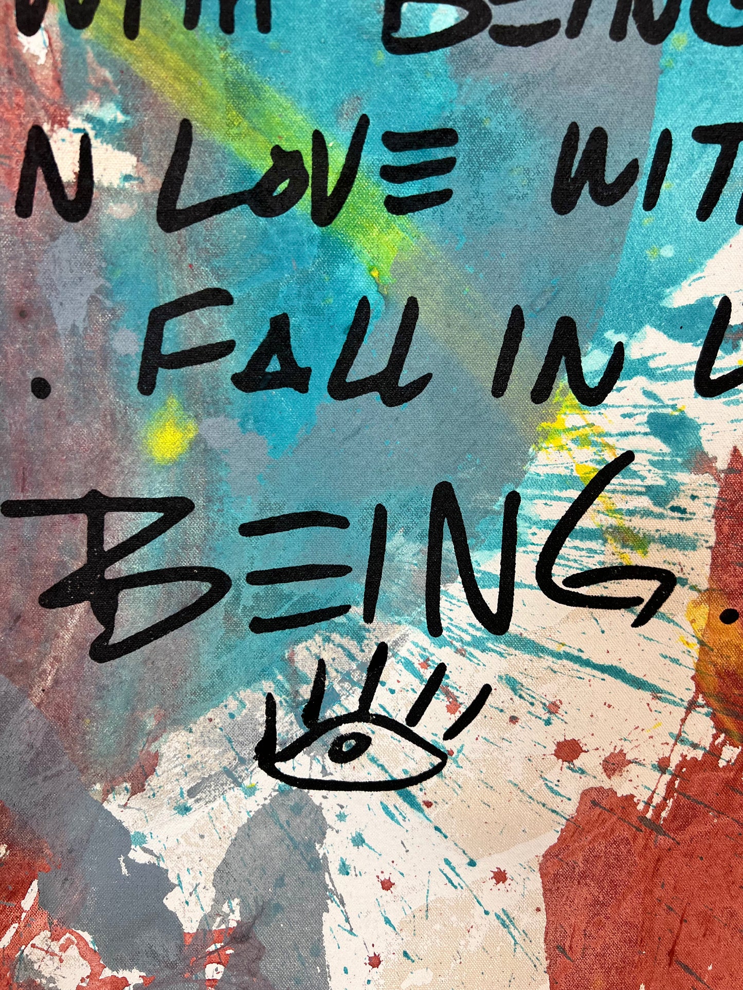 Fall In Love With Being Alive no.5 / Abstract Screen Print / April 2023