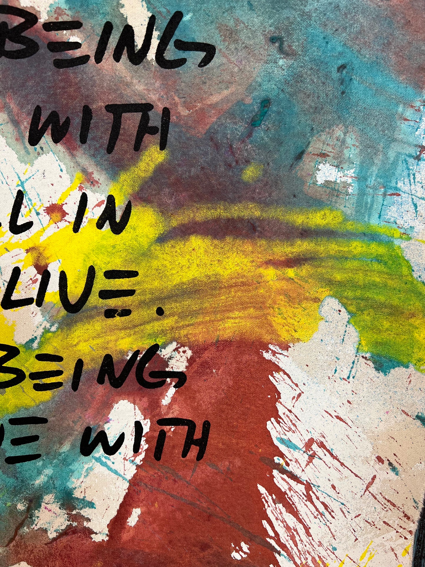 Fall In Love With Being Alive no.3 / Abstract Screen Print / January 2023