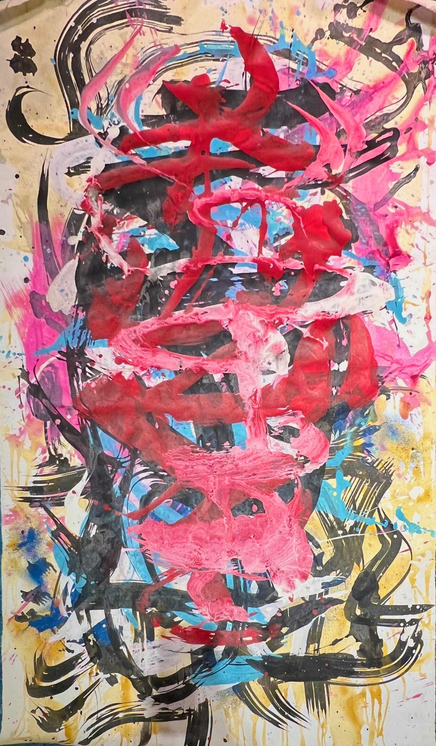 Red Pink Black / Abstract / May 2023